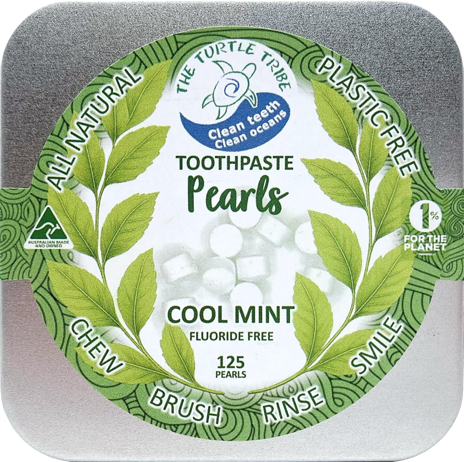 Toothpaste Tablets, Made in Australia, 125 Tablets, Mint, Vegan, Nano-Free, Fluoride-Free, All Natural Plant & Mineral-Based Ingredients, Dentist Approved, Funding Beach Cleans. image number 5