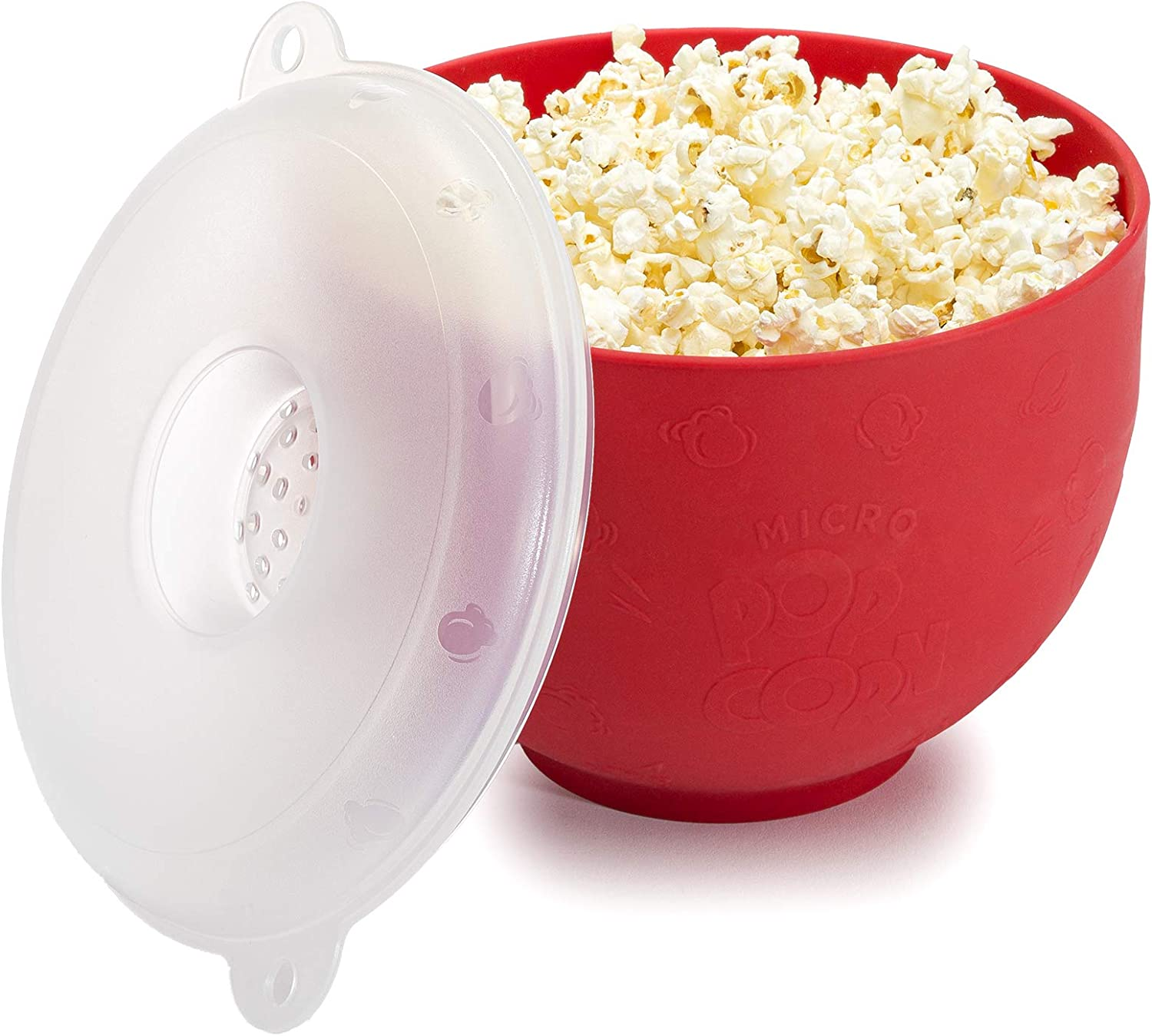 Goodful Silicone Popcorn Popper, Collapsible Hot Air Microwavable Popcorn Maker, Bowl Made without BPA, Teal