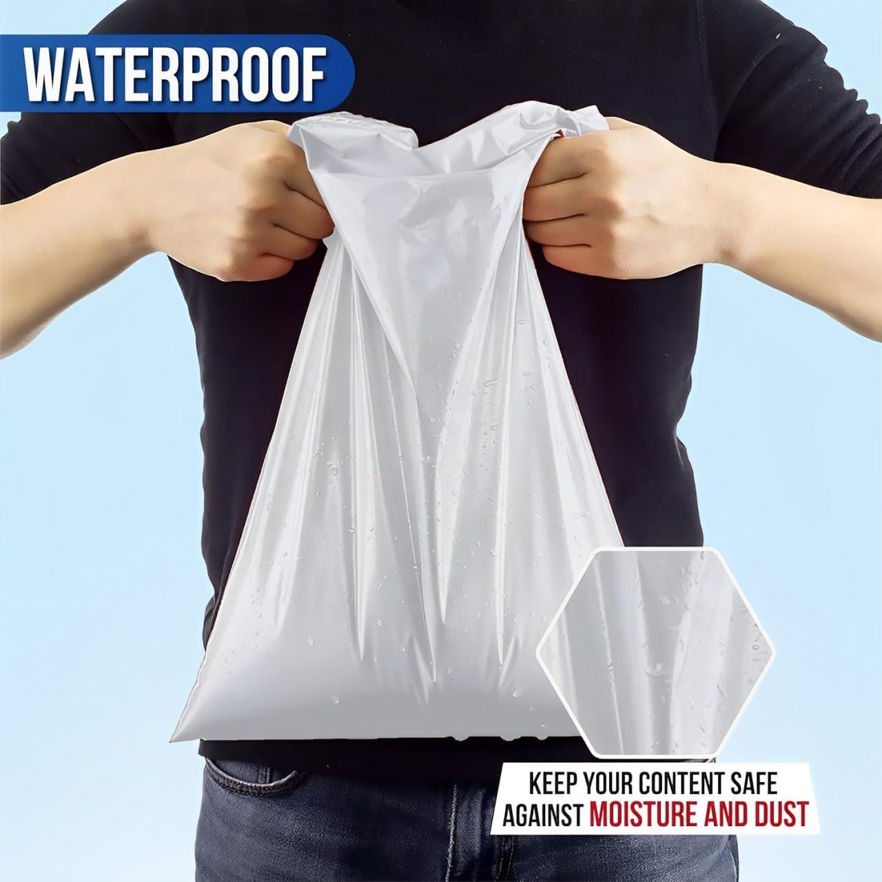 Extraprint Courier Bags 100 Pack/ 100PCS - 310Mm X 405Mm - Plastic Mailing Satchels - Self-Sealing, Packing, Shipping Poly Mailer Bags - Eco-Friendly Postage Bags - Shipping Bags image number 5