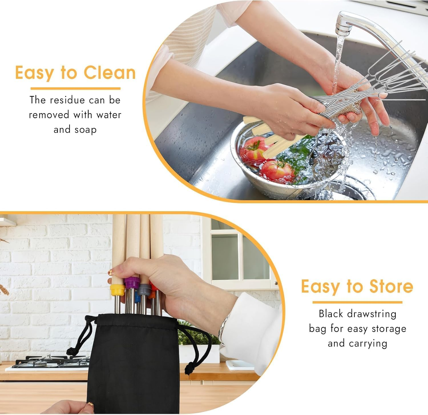 10 Pack Smores Sticks,32 Inch Marshmallow Roasting Sticks for Fire Pit, Extendable Roasting Skewers with Bag, Hot Dog Fork Campfire Cooking Equipment, Smores Kit for Travle Campfire Camping Essentials