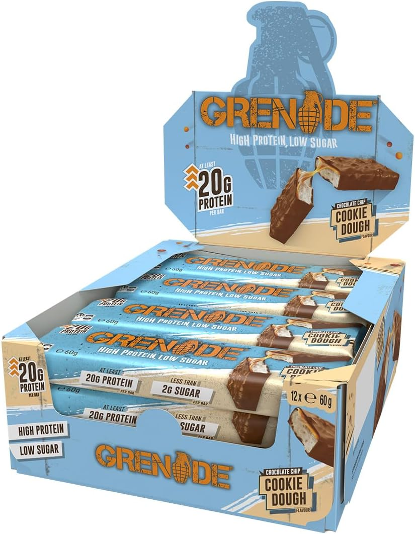 Grenade High Protein, Low Sugar Bar - Chocolate Chip Cookie Dough, 12 X 60 G image number 3