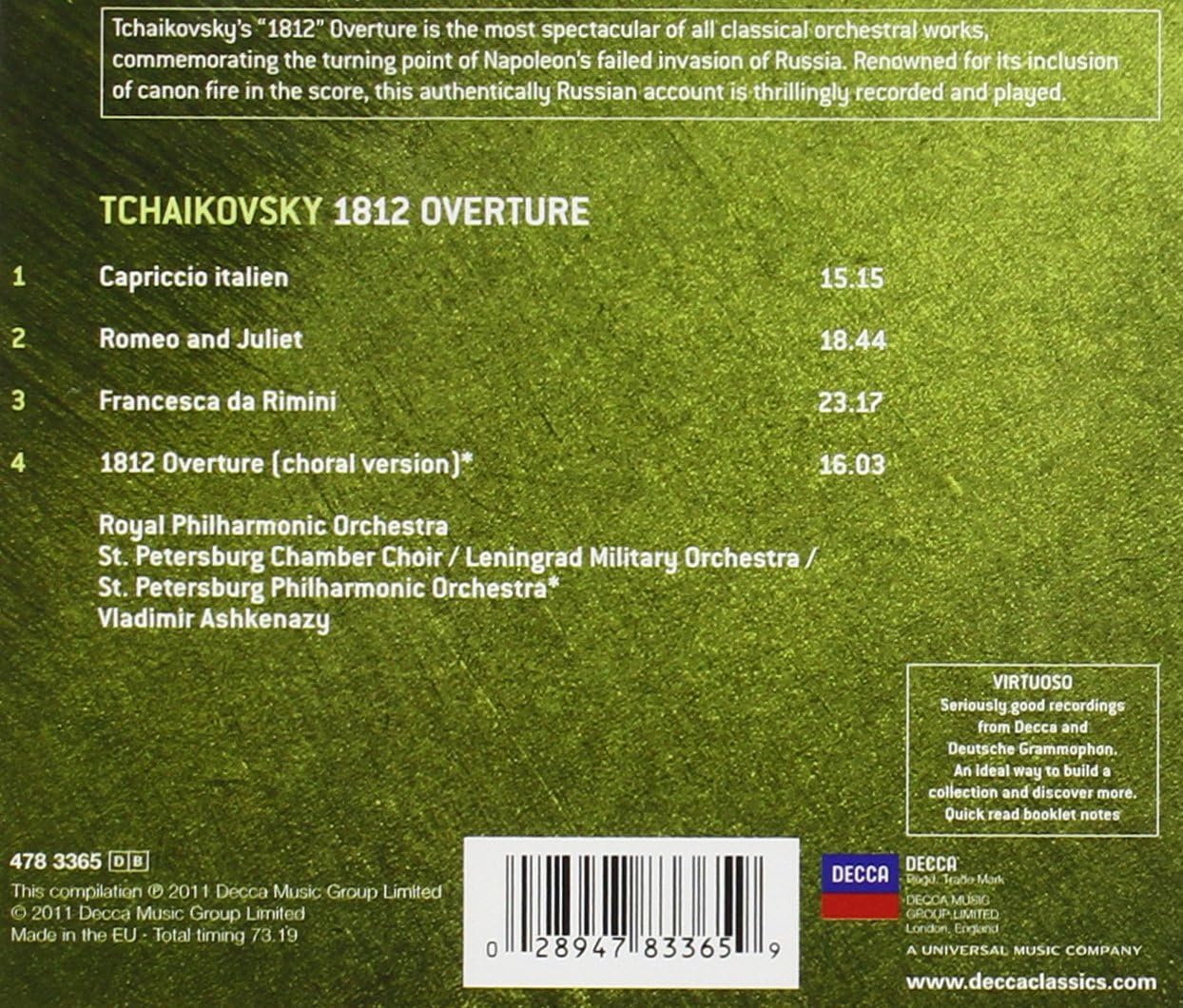 Tchaikovsky / 1812 Overture / Capriccio