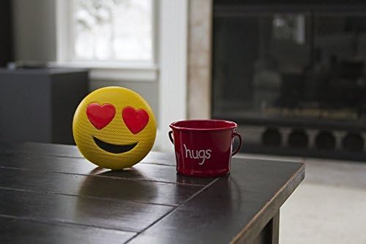 Jam Audio Jamoji Love Emoji Portable Bluetooth Speaker, Perfect Stocking Filler, Wireless, 6Hrs Battery Life, Speakerphone, Integrated Stand, Aux-In - Stream Iphone 8 7 6S, Ipad, Samsung + More
