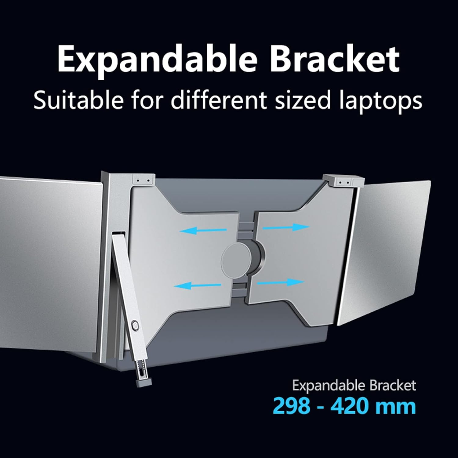 S15 14 Inch Portable Triple Monitor for Laptop, 1080P FHD IPS Laptop Screen Extender with Retractable Stand for 15 to 17.3 Inch Laptop, Type C Dual Triple Monitor Extender for Win for OS X, Gifts image number 5