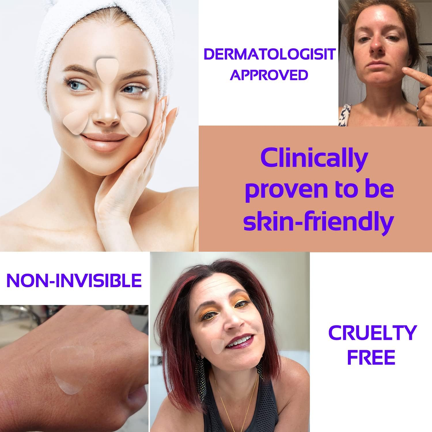 ENROSLU Face Wrinkle Patches 256Pcs - Clear Reusable Pads for Overnight Anti-Wrinkle Treatment - Fine Line Remover Strips to Smooth Eye, Mouth and Forehead - Train Facial Muscles for Smoother Skin image number 3