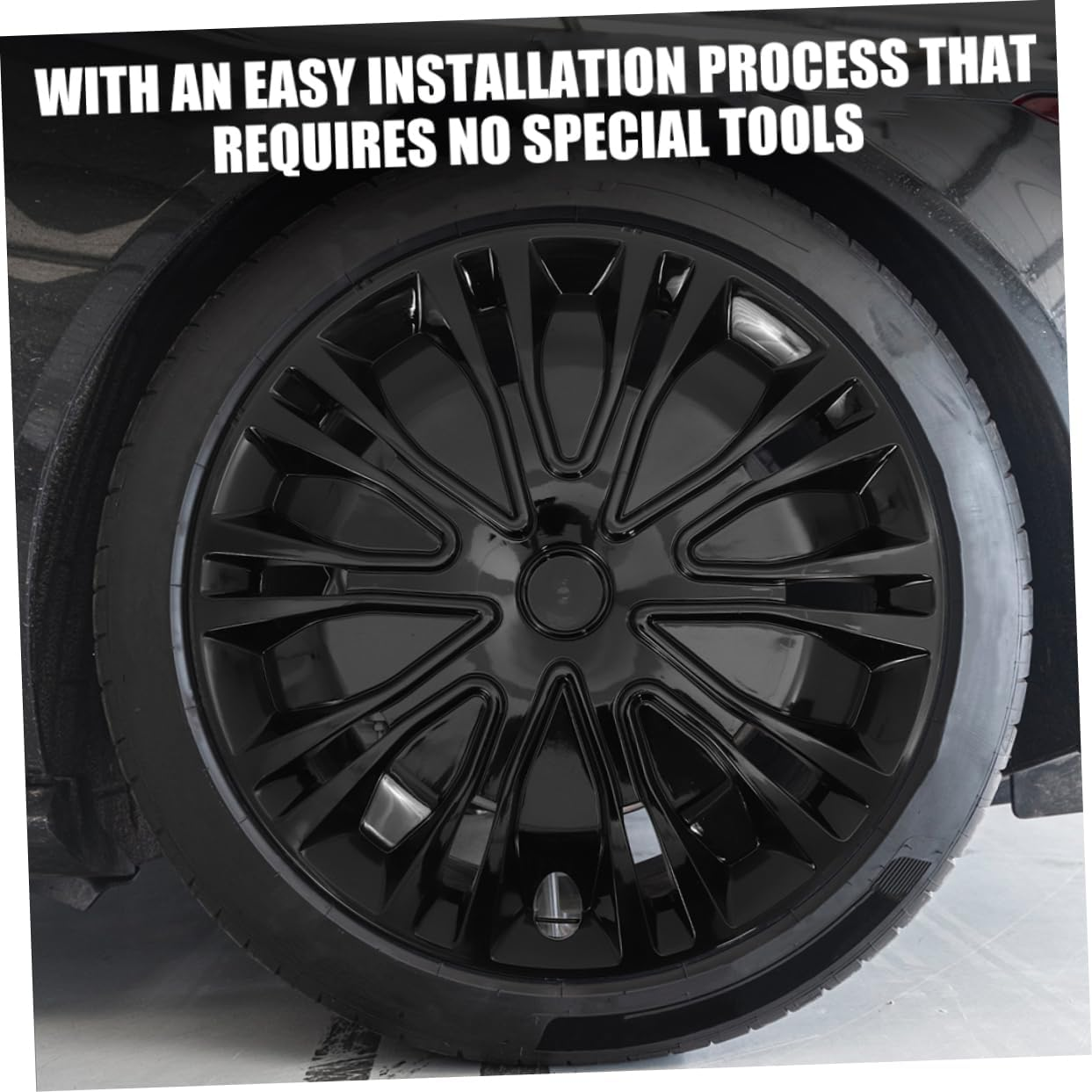 Ciieeo 15 Inch Universal Automotive Wheel Hub Covers Decorative Hubcaps Impact Resistant Design for Cars Easy Installation Suitable for Vehicle Models image number 2