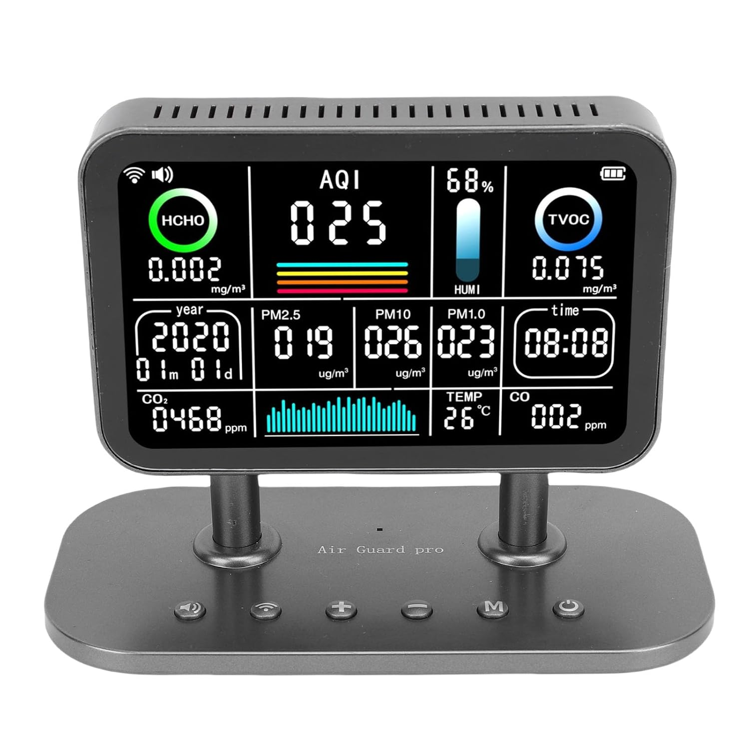 13 in 1 Professional Indoor Air Quality Meter Fast Response and High Sensitivity Accurate Air Quality Measurement with Long Battery Life Stylish and Compact Portable Multi image number 6