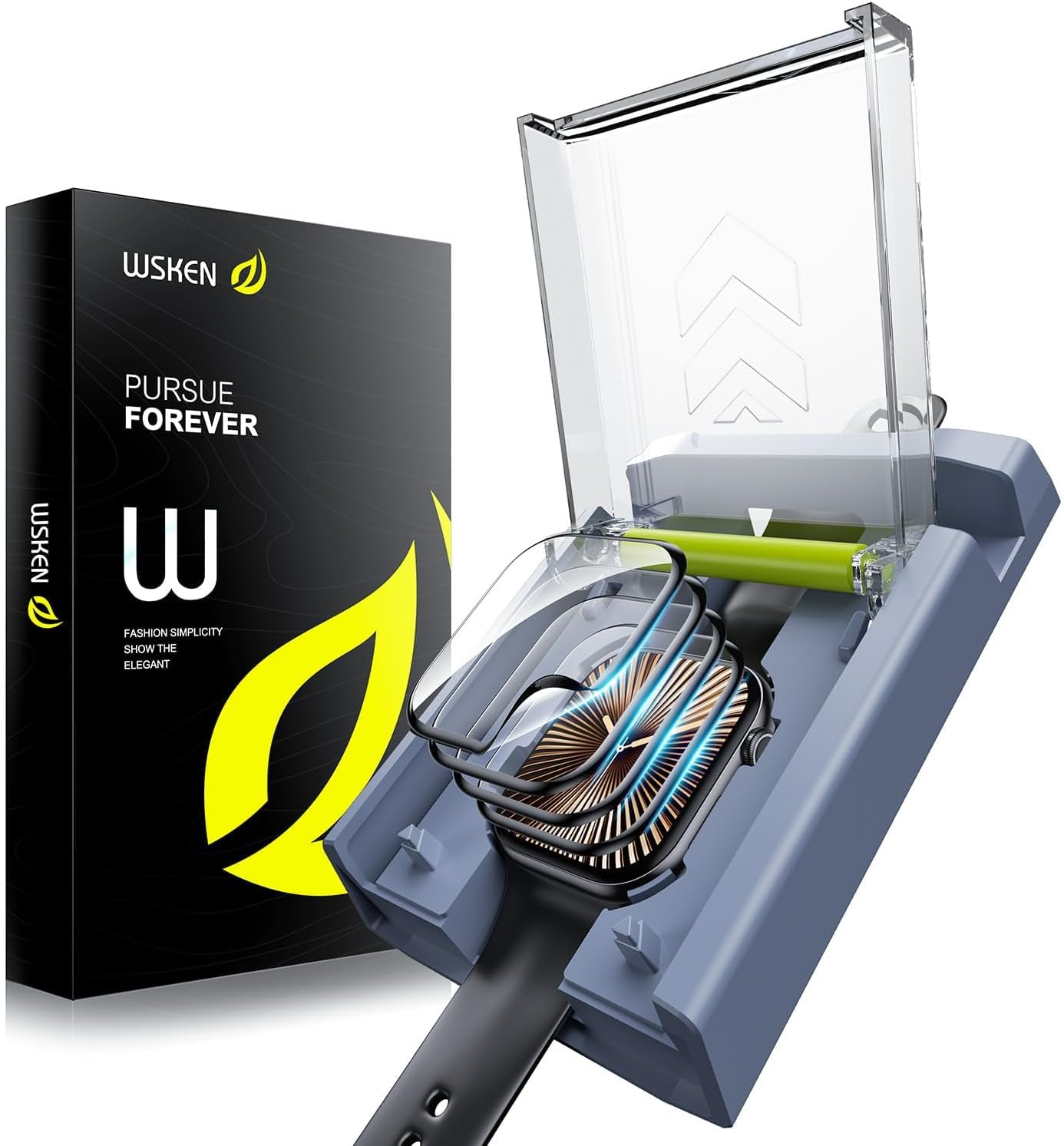 WSKEN 4 Pack Screen Protector for Apple Watch Series 11/10 46Mm - [100％ Zero Bubble][Auto Align Box][Flexible TPU Film - No Glass] HD Full Coverage for Iwatch Cover Accessories