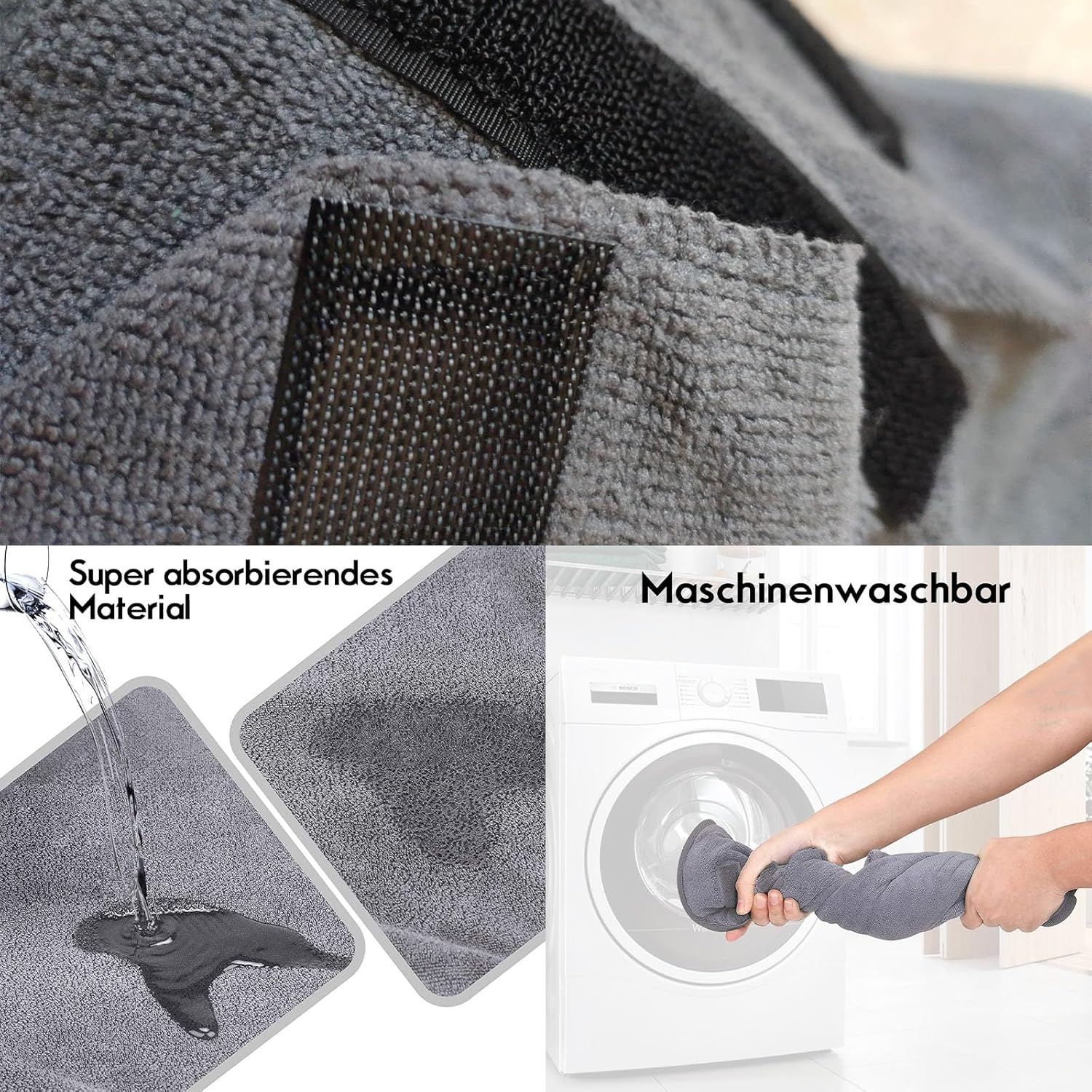 Microfibre Dog Bathrobe, Dog Bathrobe for Dogs, Extra Absorbent and Quick Drying with Velcro Fastening, Dog Bathrobe for Medium and Small Dogs, XS image number 3