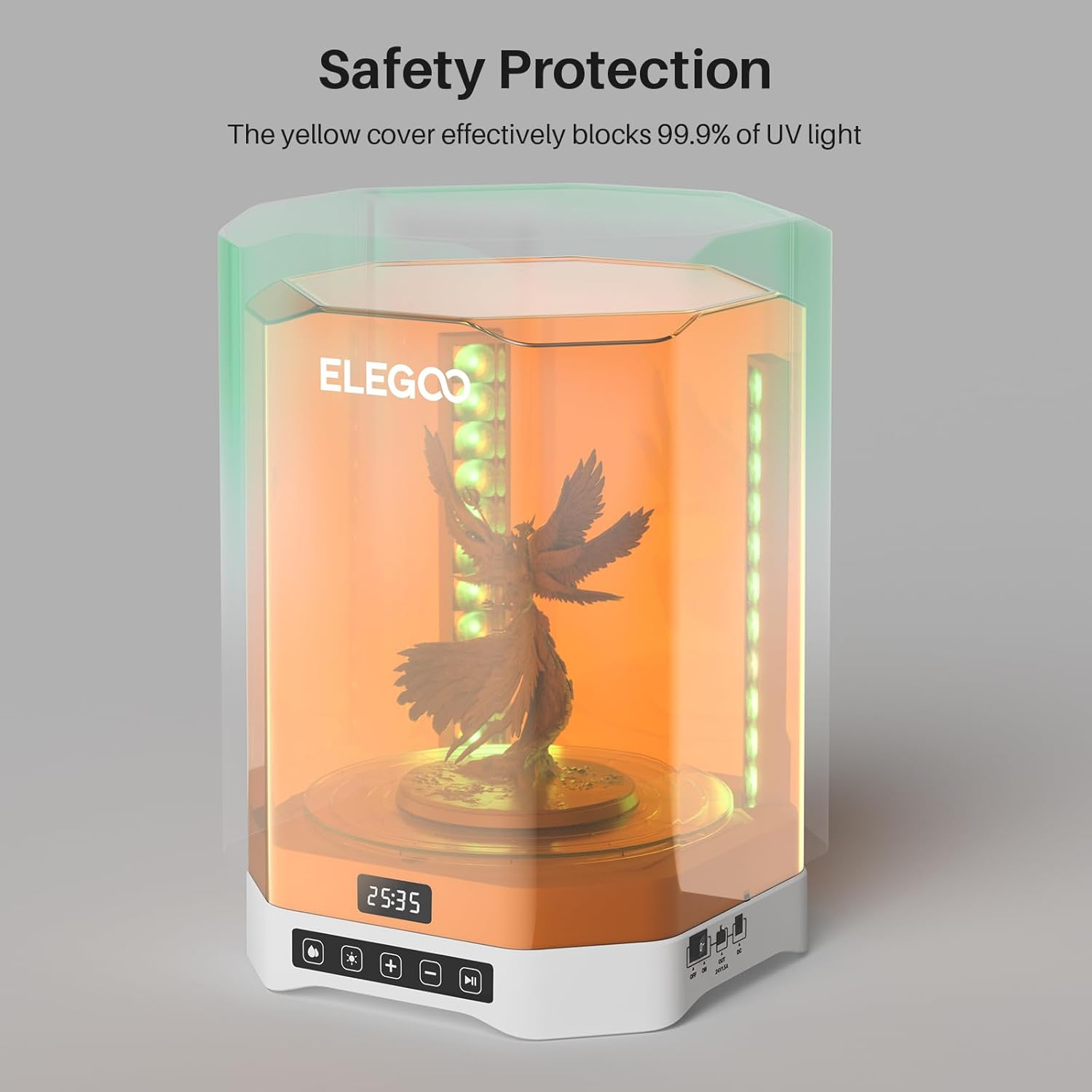 ELEGOO Mercury plus V3.0 Wash and Cure Station, 7.5 L Large Capacity, Compatible with Mars Saturn Photon Halot MSLA LCD DLP 3D Printers image number 6