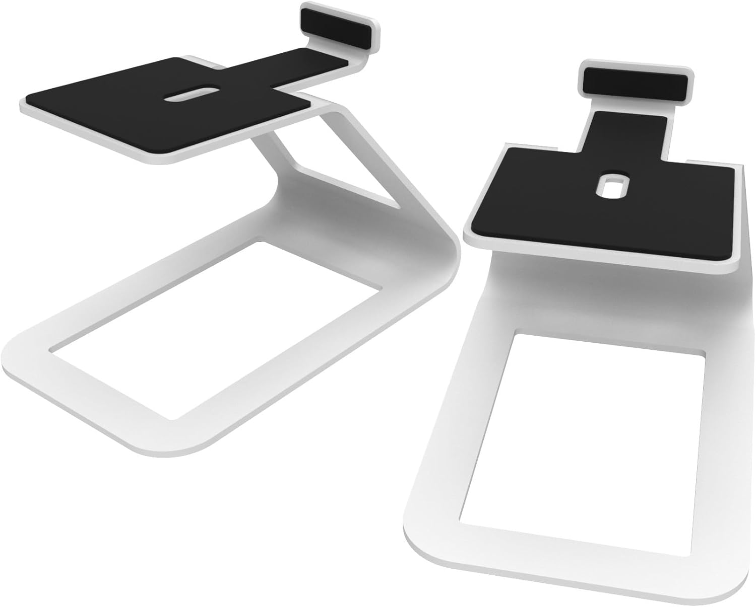 Kanto SE4W Elevated Desktop Speaker Stands for Medium Bookshelf Speakers & Mid-Size 3&rdquo;-4&rdquo; Studio Monitors | 5.6&rdquo; Tall | Supports 9 Lbs | Damping 2.0 Mm Silicone Padding | &frac14;&rdquo;-20 Mounting | White | Pair