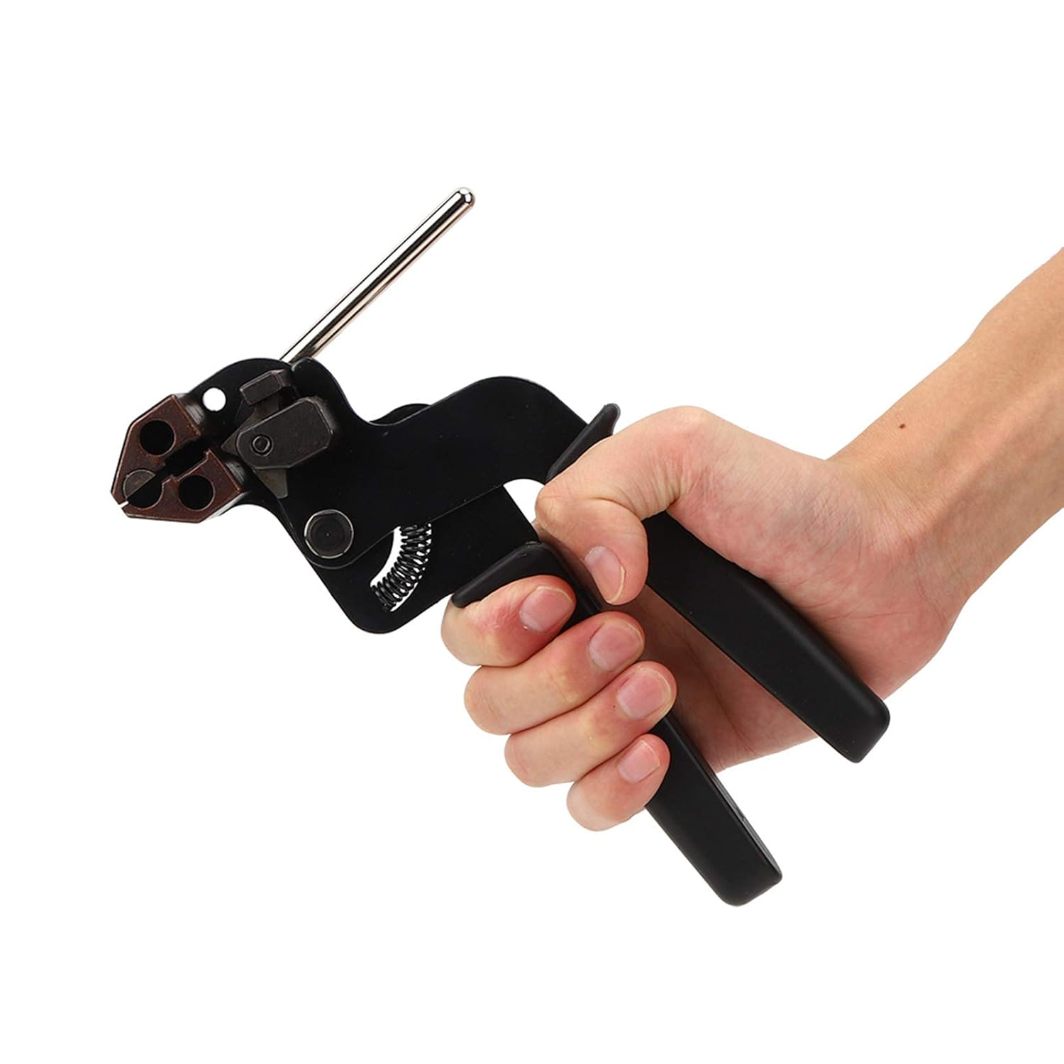 Bewinner Cable Tie Gun Stainless Steel, Automatic Wire Stripper for Stretching and Cutting, 0.3 Mm Thickness, 12 Mm Wide, Self-Locking/Conductive Electrical Equipment for Home Improvement