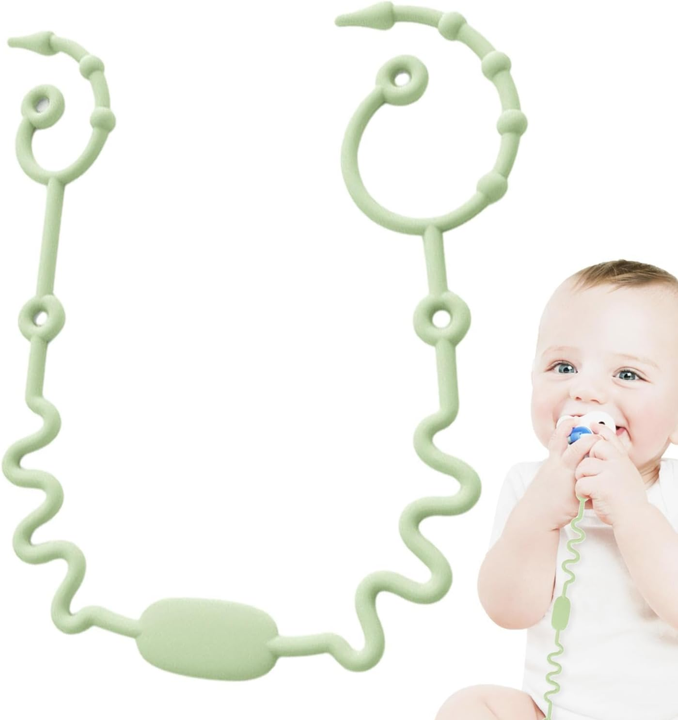 Toy Straps for Stroller | Stretchable Toddler Toy Catcher,Toy Straps Clips for High Chair, Rocking Chair, Teether Toy, Car Seat Toy Pochy image number 6