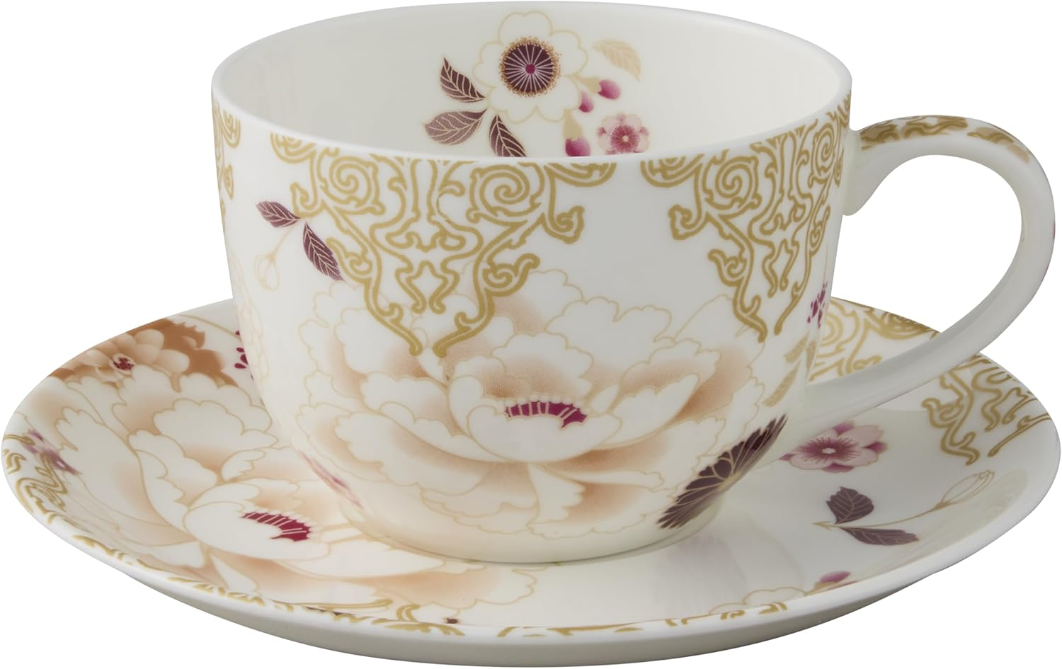 Maxwell & Williams Kimono Cup & Saucer Gift Boxed, White, 300 Ml Capacity image number 2
