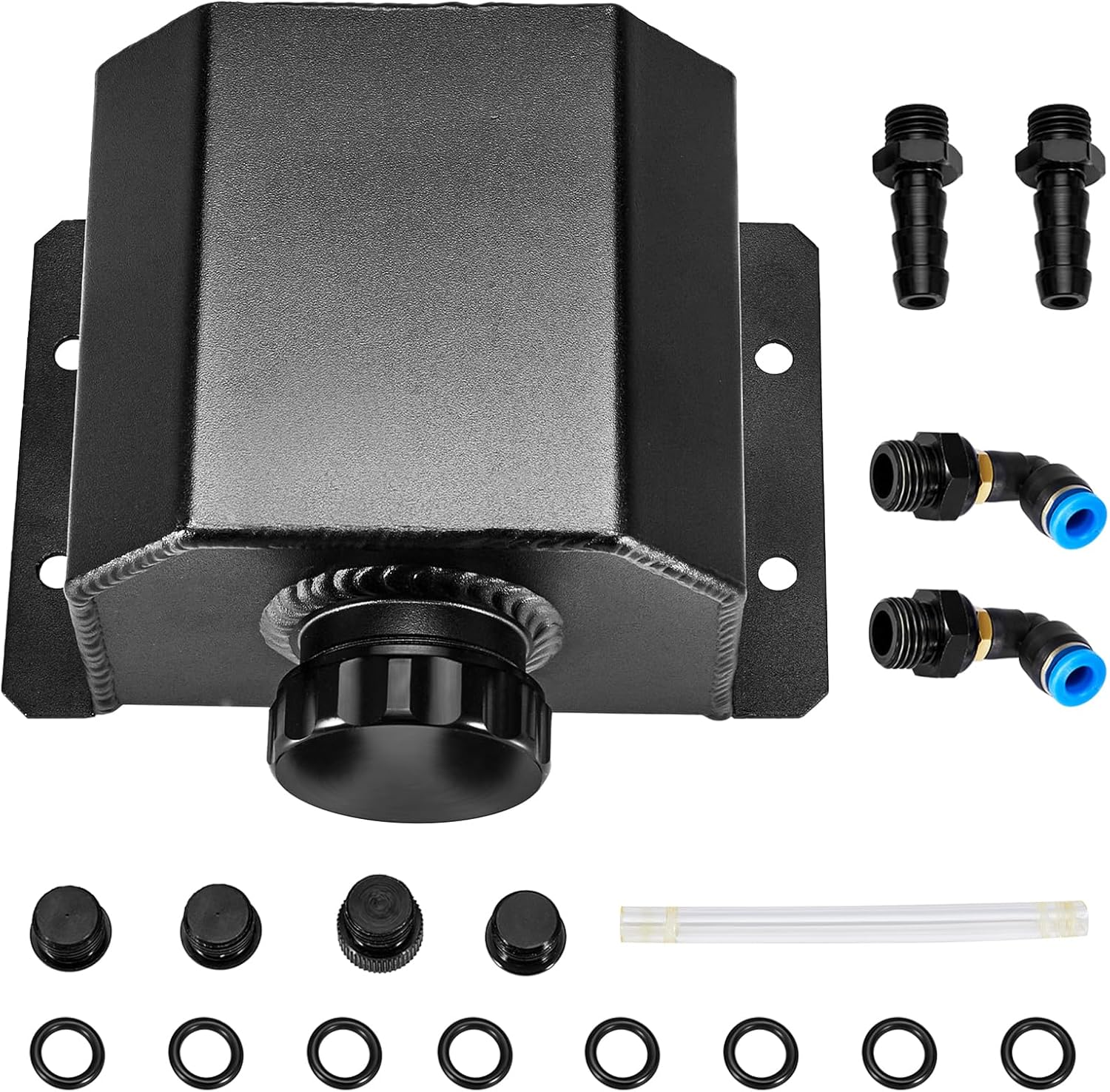 Krimocy 1L Coolant Overflow Tank, Aluminum Radiator Tank, Reservoir Expansion Tank Universal Black image number 5