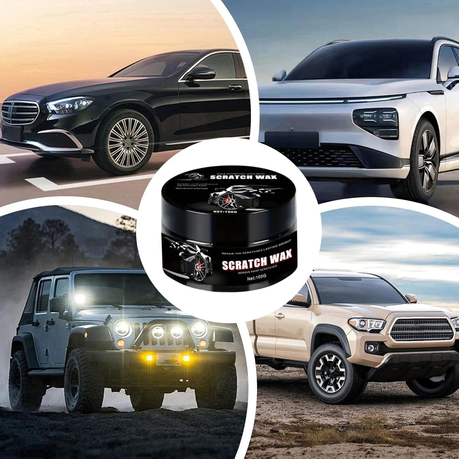 Auto Scratch Remover, Car Scratch Removal, 100G Quick-Curing Polisher with Sponge for Easy Application, Long-Lasting Hydrophobic Protectant, High-Gloss Finish Restorer