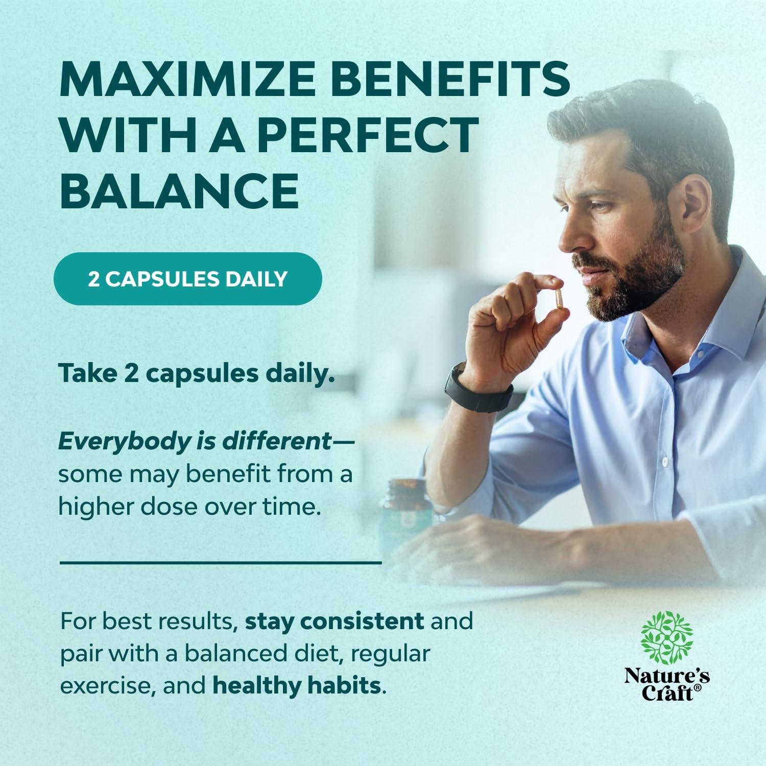 Natures Craft Liver Support Supplement with NAC - Herbal N Acetyl Cysteine Silymarin Milk Thistle Extract Dandelion Root Artichoke Choline Bitartrate and Berberine for Cleanse image number 3