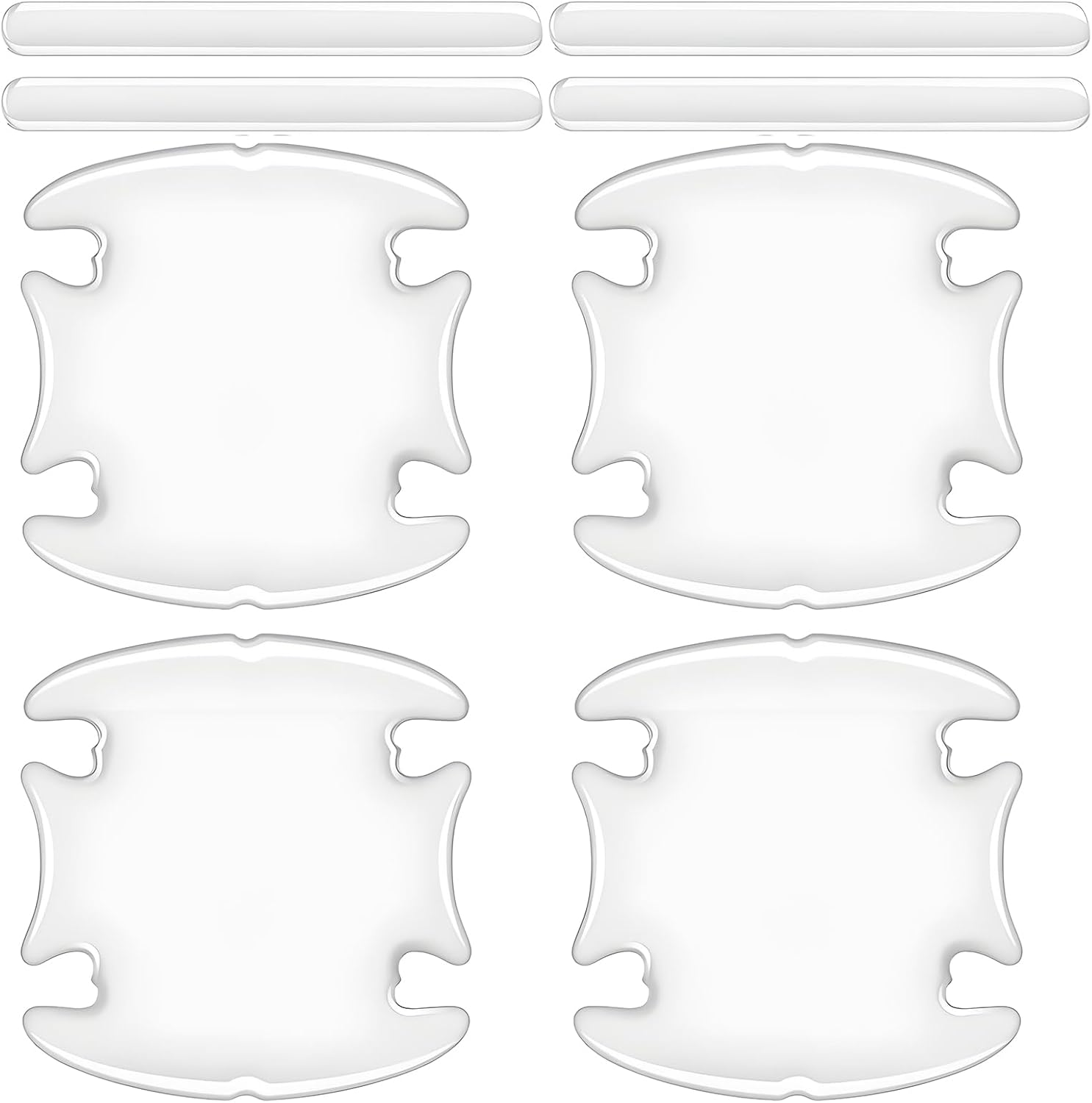 Anti-Scratch Car Door Protectors - 8 Pcs Transparent Handle Edge Guards, Waterproof PVC Car Accessories for Garage Wall & Paint Shield, Uv-Resistant Universal Fit Residue-Free image number 2