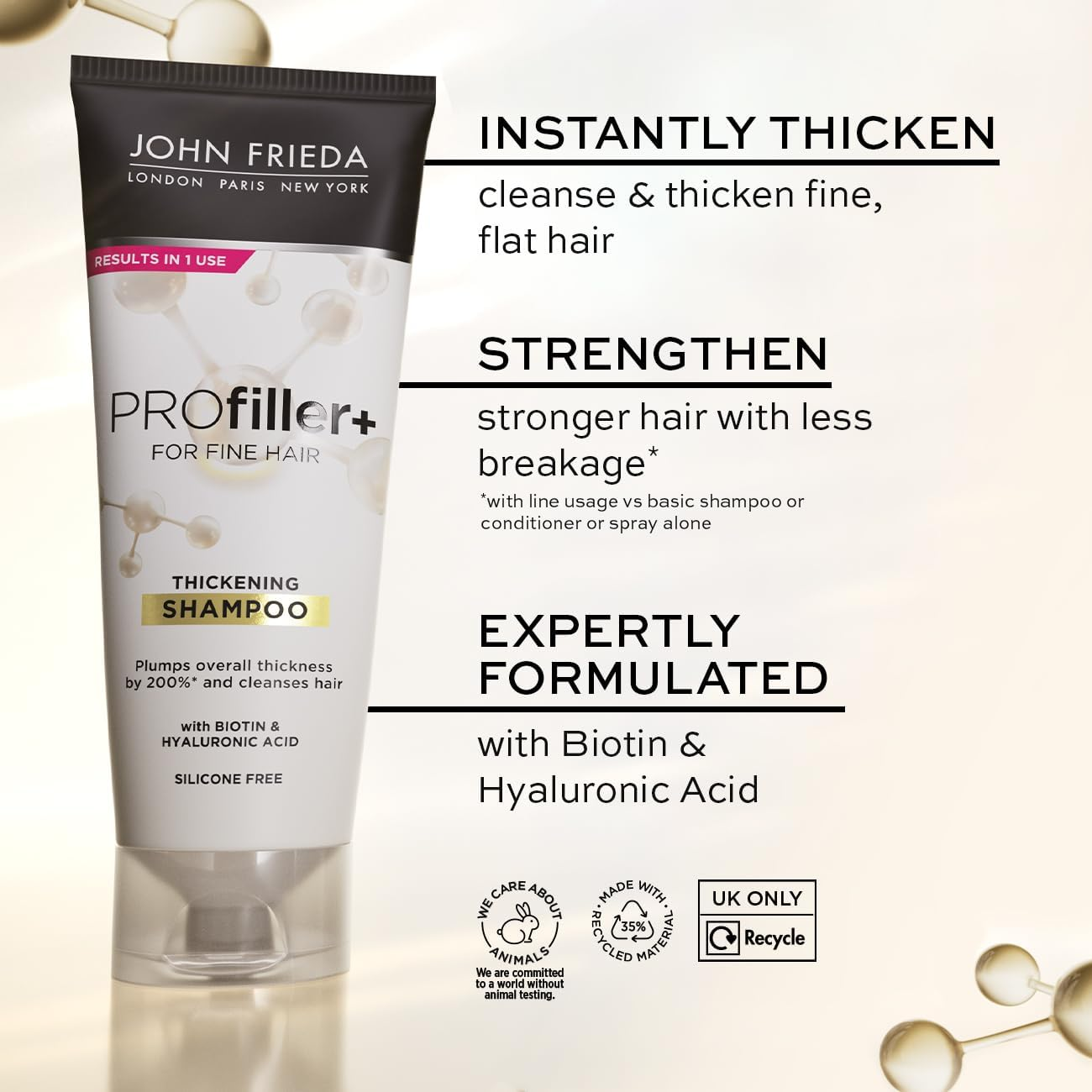 John Frieda Profiller+ Thickening Shampoo for Thin, Fine Hair