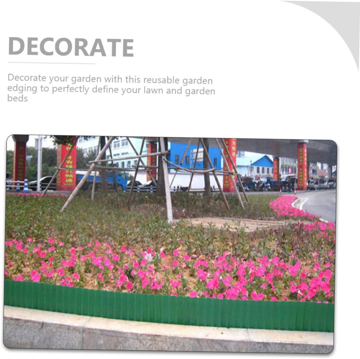 MERRYHAPY Lawn Edging Fence Landscape Border for Garden Decor and Courtyard Partition image number 3