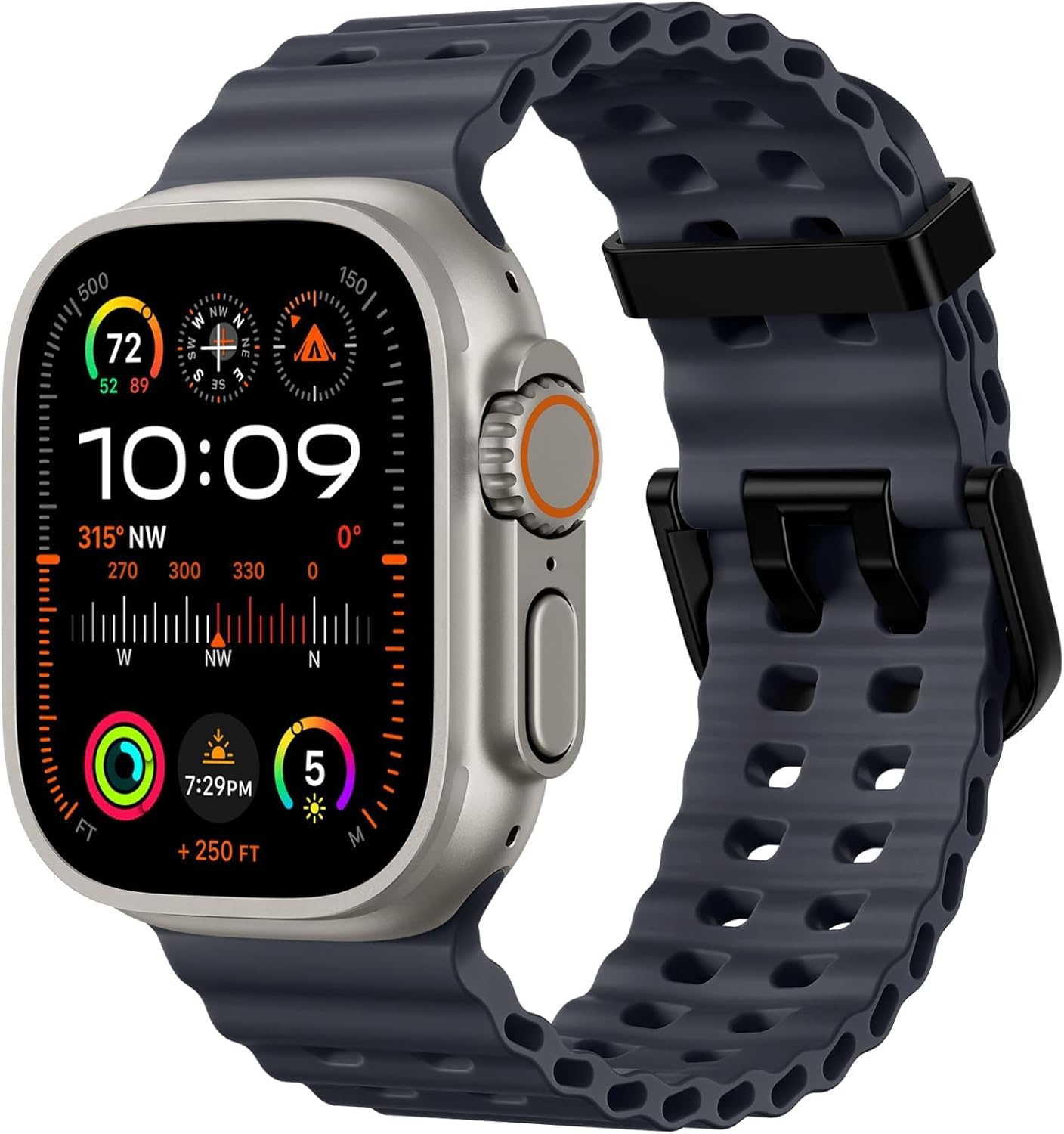 WJK Ocean Sport Bands Compatible with Apple Watch Ultra 2/Ultra 3 Band, Soft Silicone Waterproof Replacement Strap for Iwatch Series 11 10 9 8 7 6 5 4 3 2 1 SE 49Mm 46Mm 45Mm 44Mm 42Mm, Multi Colors