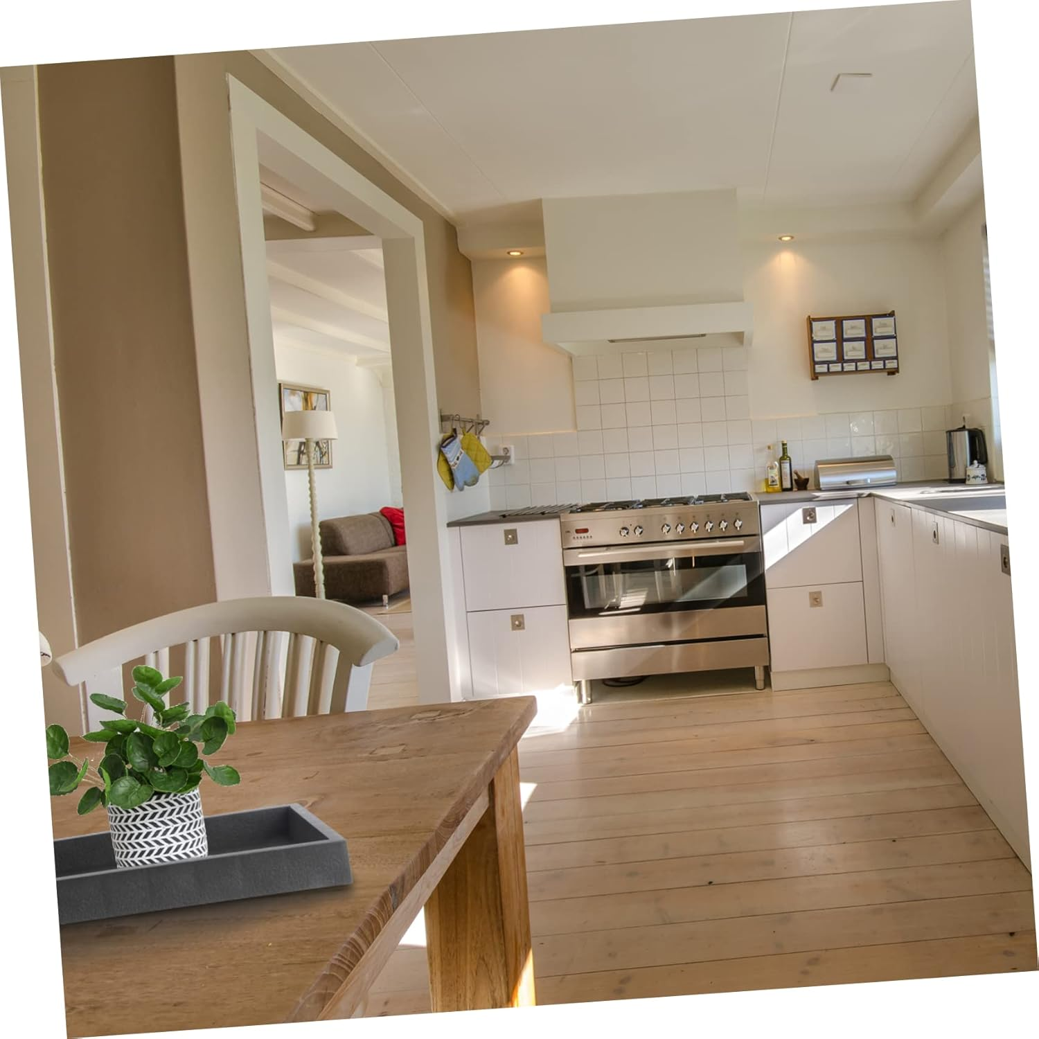 BCOATH 2Pcs Rectangular Flowerpot Trays for Indoor Gardening Thickened Deep Water Plates Base 18X12.8Cm for Easy Plant Care image number 2