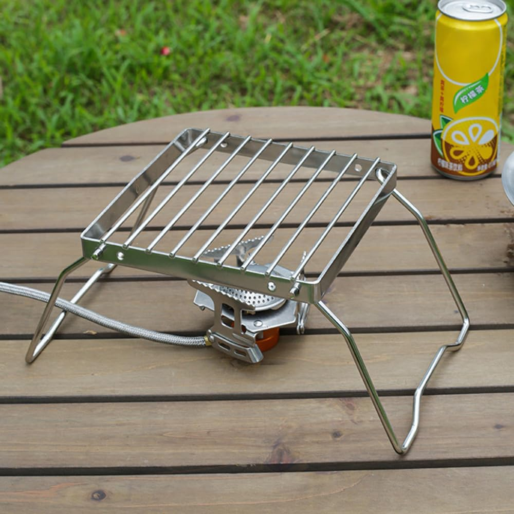 Folding Campfire Grill, Open Fire Grill Grid, Camp Grill with Foldable Legs, Stainless Steel Grill Grate for Outdoor Traveling, Backpacking, Hiking, Picnics image number 4