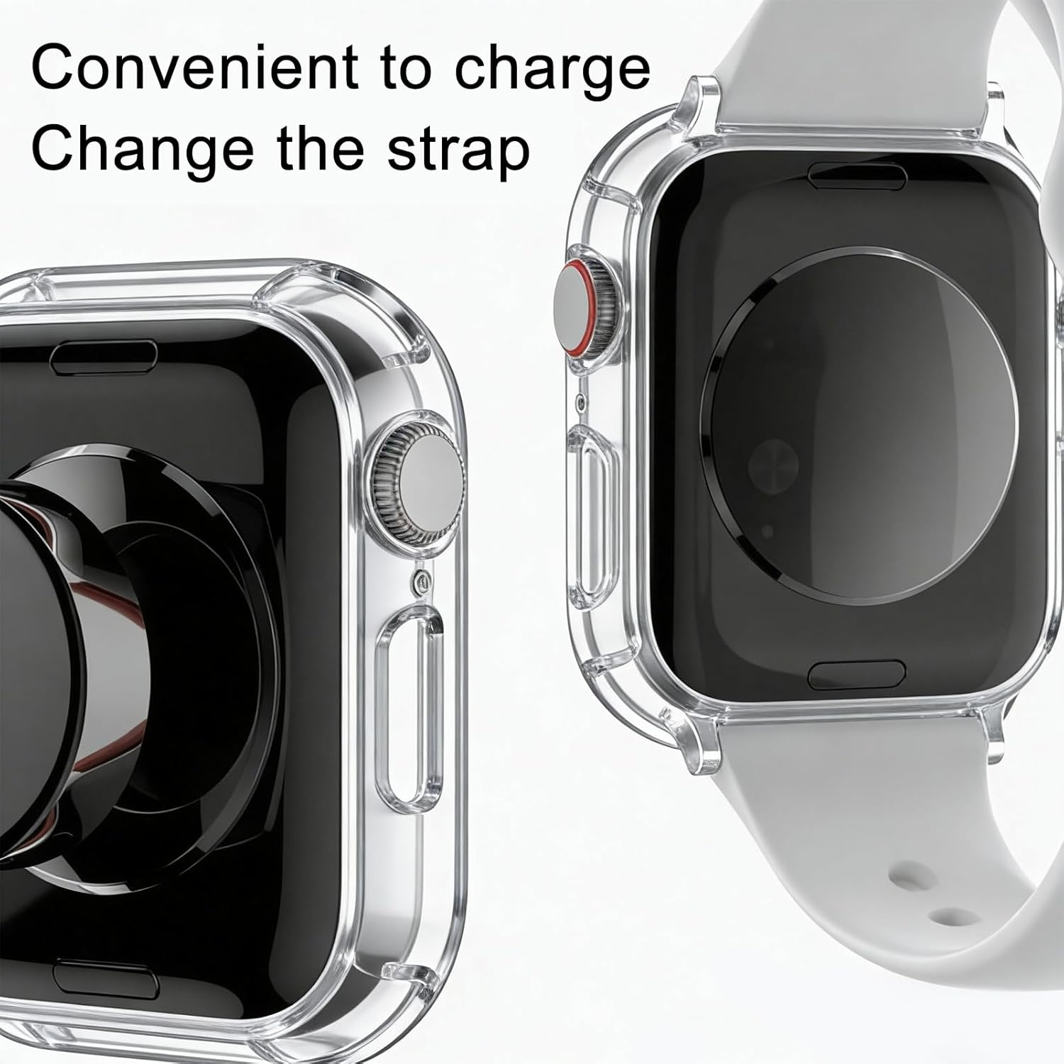 3 Pack Case Compatible with Apple Watch Series 11 and 10 42 Mm Built in HD Tempered Glass Screen Protector Overall Cover Replacement for Watch S11 and S10 2024 2025 Clear Full Coverage Case image number 1