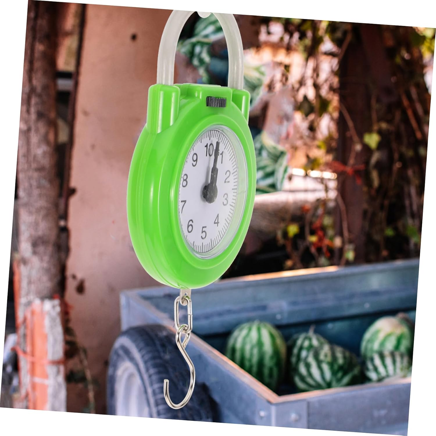 TOPPERFUN Portable Travel Spring Luggage Scale with Hook Small Manual Suitcase Weight Scale for Home and Travel Use in Fluorescent Green image number 1