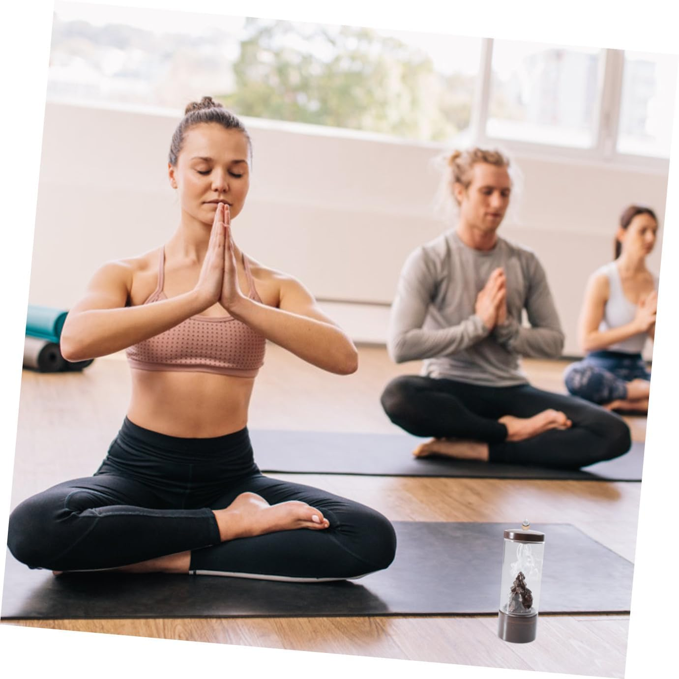 Amosfun Xmas Tree Design Ceramic Incense Burner Glass Cover Backflow Censer Xmas Party Decor Adorn image number 2