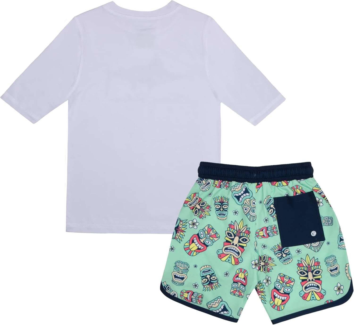 Tommy Bahama 2-Piece Swimsuit Set, Rash Guard & Swim Trunks 2-Pack Bundle Set for Boys and Toddlers