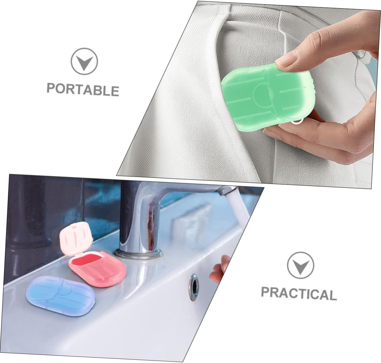 WESIEVYA 12 Boxes Portable Soap Paper Sheets for Travel Hiking Camping Lightweight Hand Soap Sheets with Multiple Fragrances for Outdoor Hand Cleaning and Toilet Use image number 2