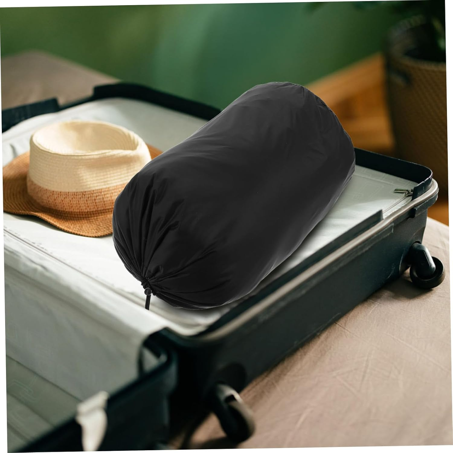 EXHUMKY Portable Drawstring Stuff Sack for down Jackets Lightweight Clothes Organizer for Travel and Outdoor Use Durable Chinlon Design Height