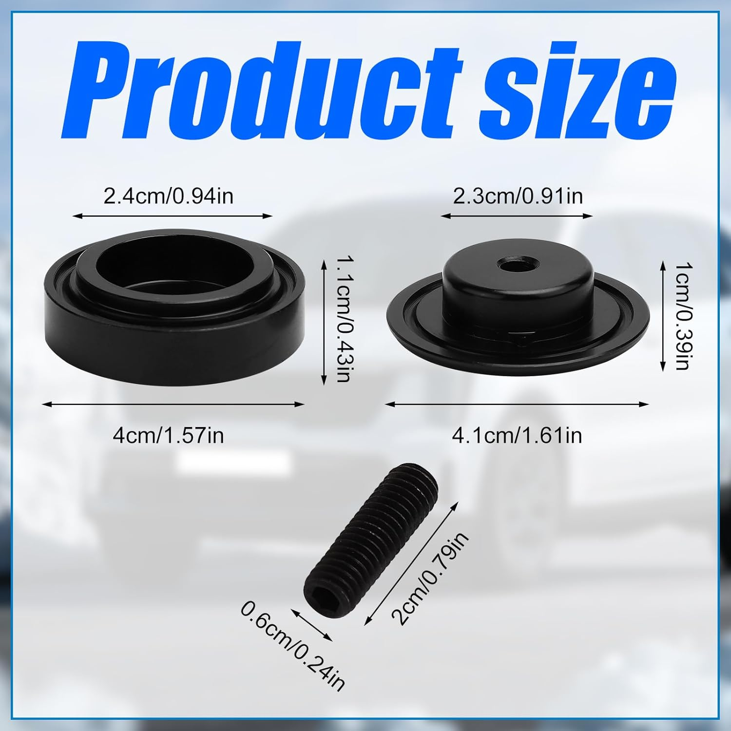 Rear Wiper Delete Plug Kit, Windshield Wiper Plug Rear Window Wiper Cap Wiper Plug Cover Compatible with Honda, Mazda, BMW image number 2