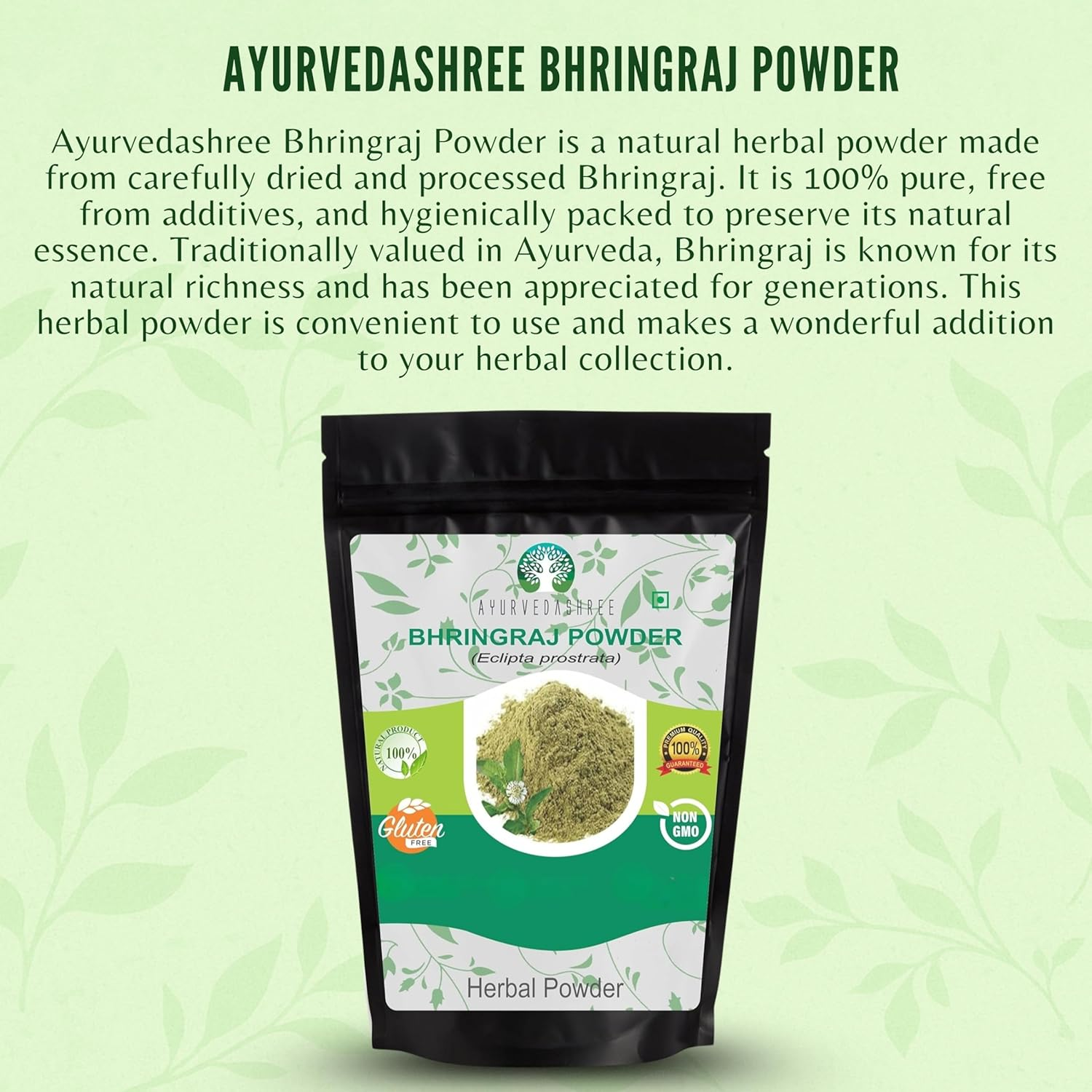 Bhringraj Powder 200 Gm I Bhringaraj Eclipta Alba Powder Promotes Healthy Hair Growth image number 5