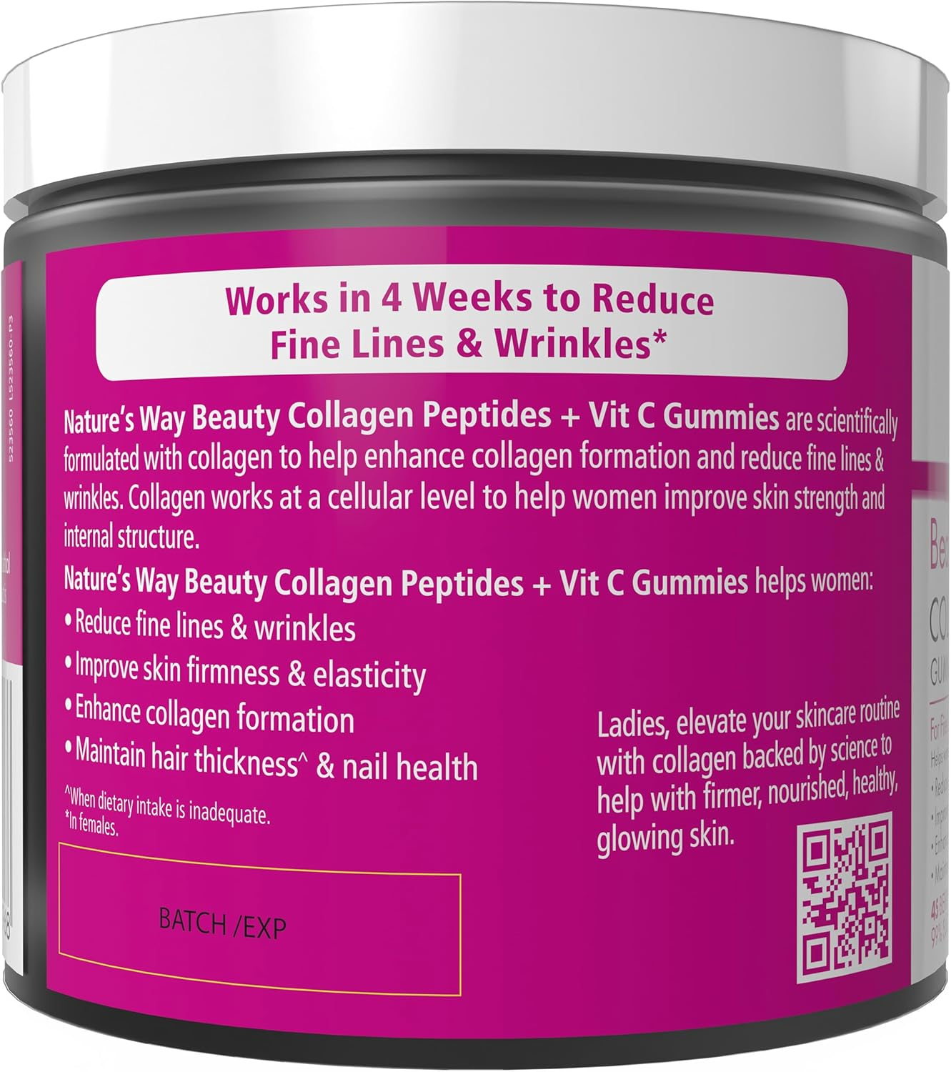 Nature'S Way Beauty Collagen Peptides plus Vitamin C 45 Gummies image number 2