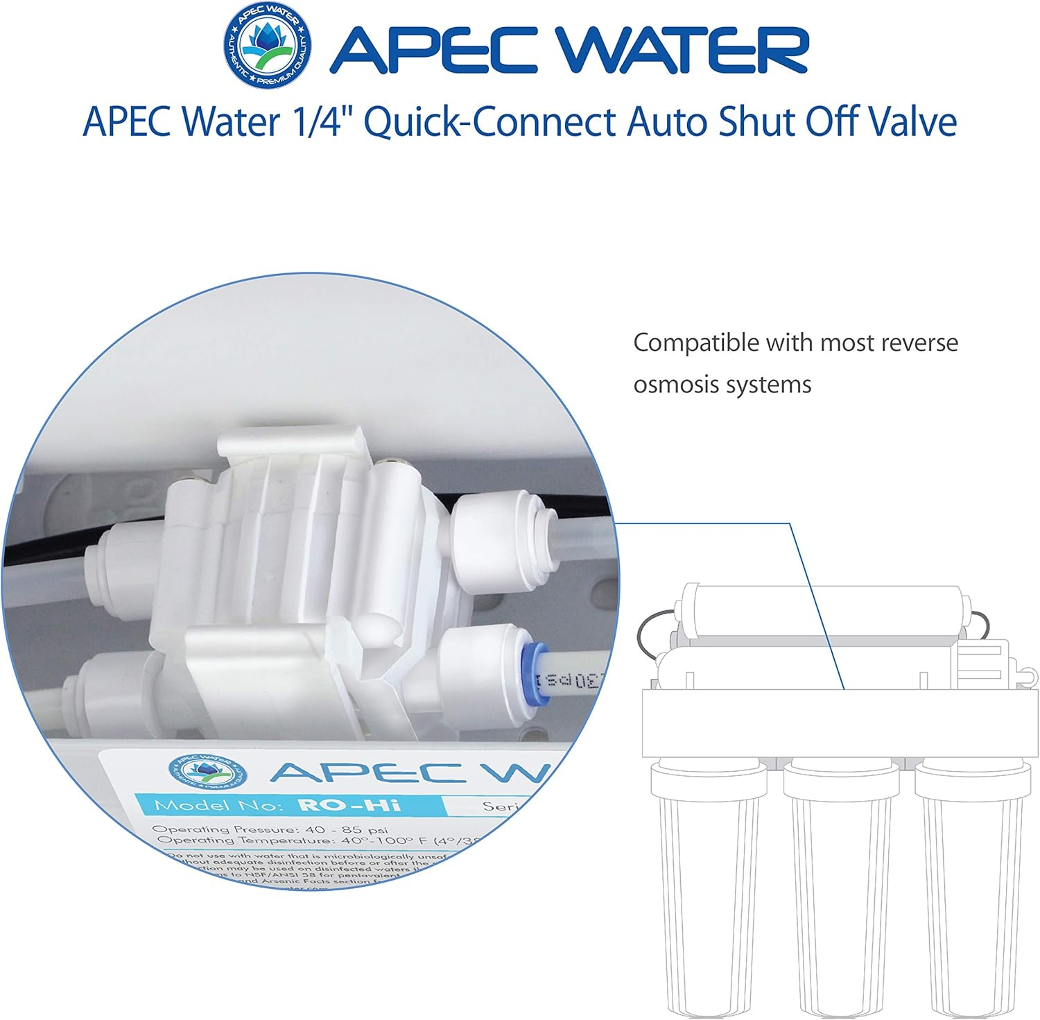 APEC Water Systems Auto Shut off Valve Replacement Part (ASO) image number 2