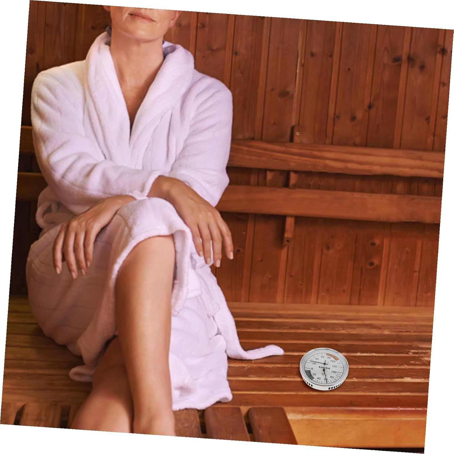 GANAZONO High Precision Sauna Thermometer Hygrometer Temperature Humidity Gauge Heat Resistant Indoor Sauna Accessory for Accurate Measurement image number 1