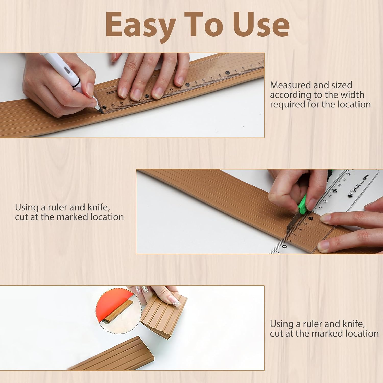 Threshold Ramp, Door Threshold Ramp, PVC Wheelchair Ramp, Non-Slip Surface, Rubber Ramp, Threshold Ramp for Wheelchair, Pushchair, Rollator or E Scooter image number 5