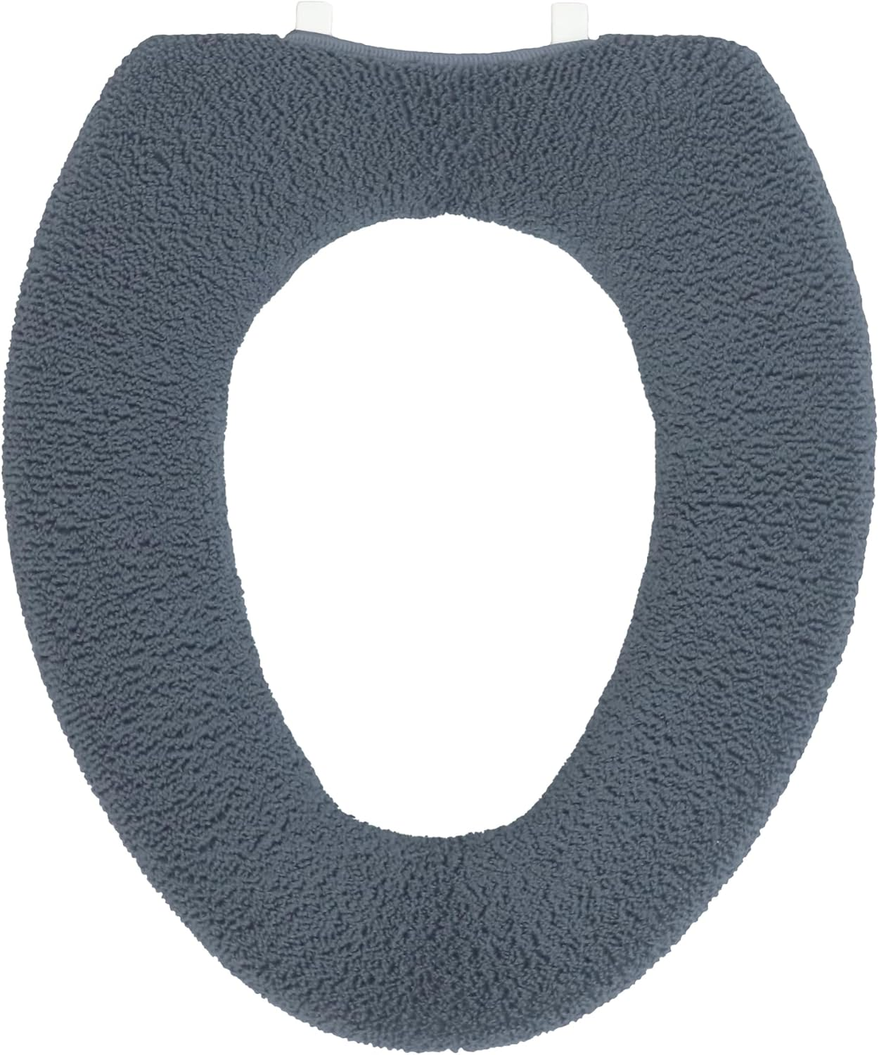 Kakiuchi Toilet Seat Cover, O-Shaped, Charcoal, Machine Washable, Just Put on and Fast, Easy Set Select JUST FIT image number 6