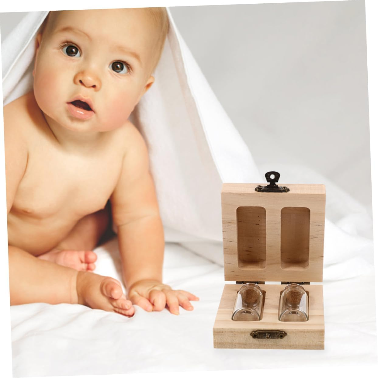 Boy Girl Fetal Hair Case Keepsake Storage Box Umbilical Cord Keepsake for Newborn Gifts image number 6