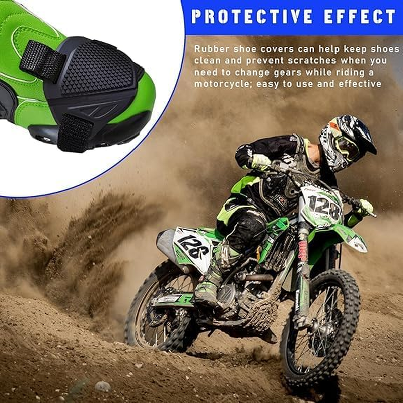 Motorcycle Motorbike Shift Pad, Motorbike Shoes Protector Cover, Anti-Slip Motorbike Shoe Boot Cover Protector, Rubber Motorcycle Clutch Cover, Protective Rubber Gear Shifter Guards, Black image number 1