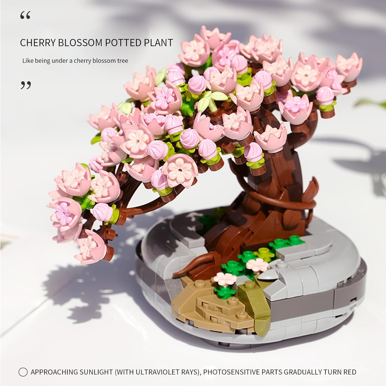 Cherry Blossom Bonsai Tree Building Set &ndash; 426Pcs Botanical Mini Model Kit, Flowers Sakura Botanical Mini Building Kit, Collection Toys Gifts image number 3