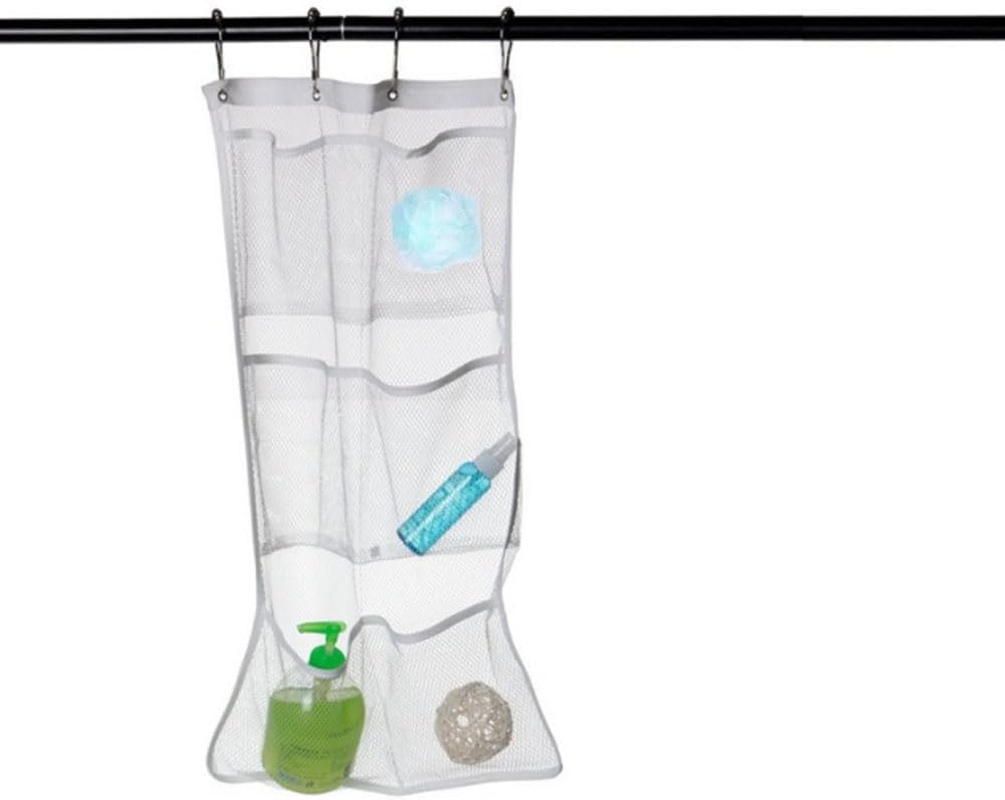 Armastuse Mesh Shower Caddy Hanging,With 6-Pocket,Foldable Hanging Storage Basket for Gym, School, Dorm, RV, Bathroom image number 1