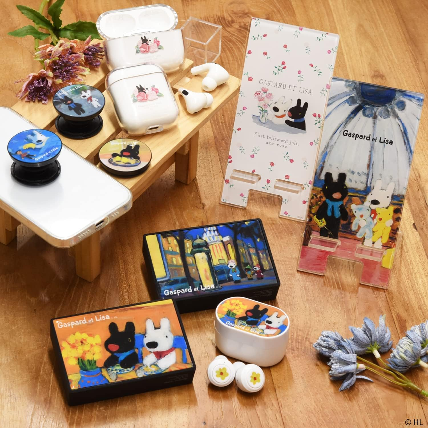 Gourmandise COS-137A Lisa and Gas Pearl Fully Wireless Stereo Earphones, Dining Table, W 2.1 X H 1.3 X D 1.3 Inches (54 X 33.5 X 33 Mm)