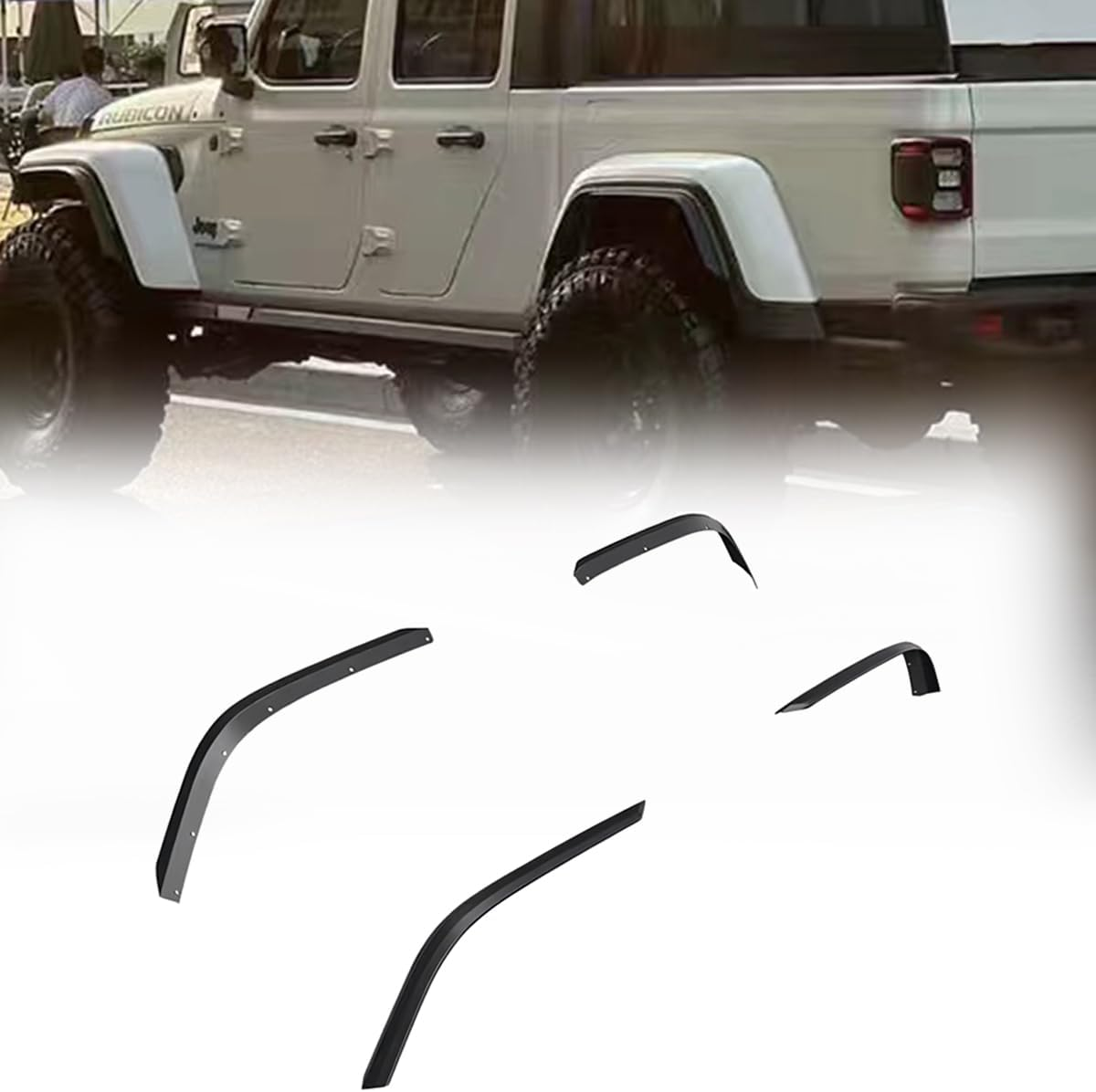 Fender Flares Extensions Set Compatible with Jeep Gladiator JT 2020-2023 Models image number 6