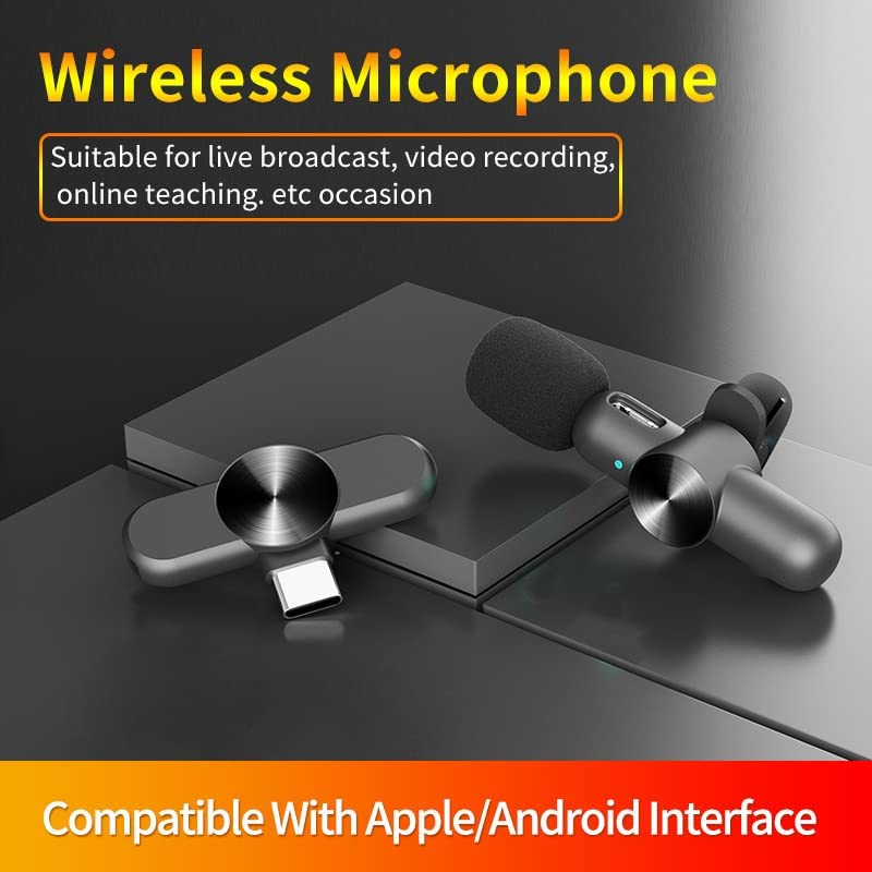 Wireless Lavalier Microphone for Type-C Devices,Plug & Play Lapel Clip-On Mini Lav Mic for Video Recording Facebook Youtube Live Stream/Vlog/Zoom Auto-Sync Noise Reduction image number 3