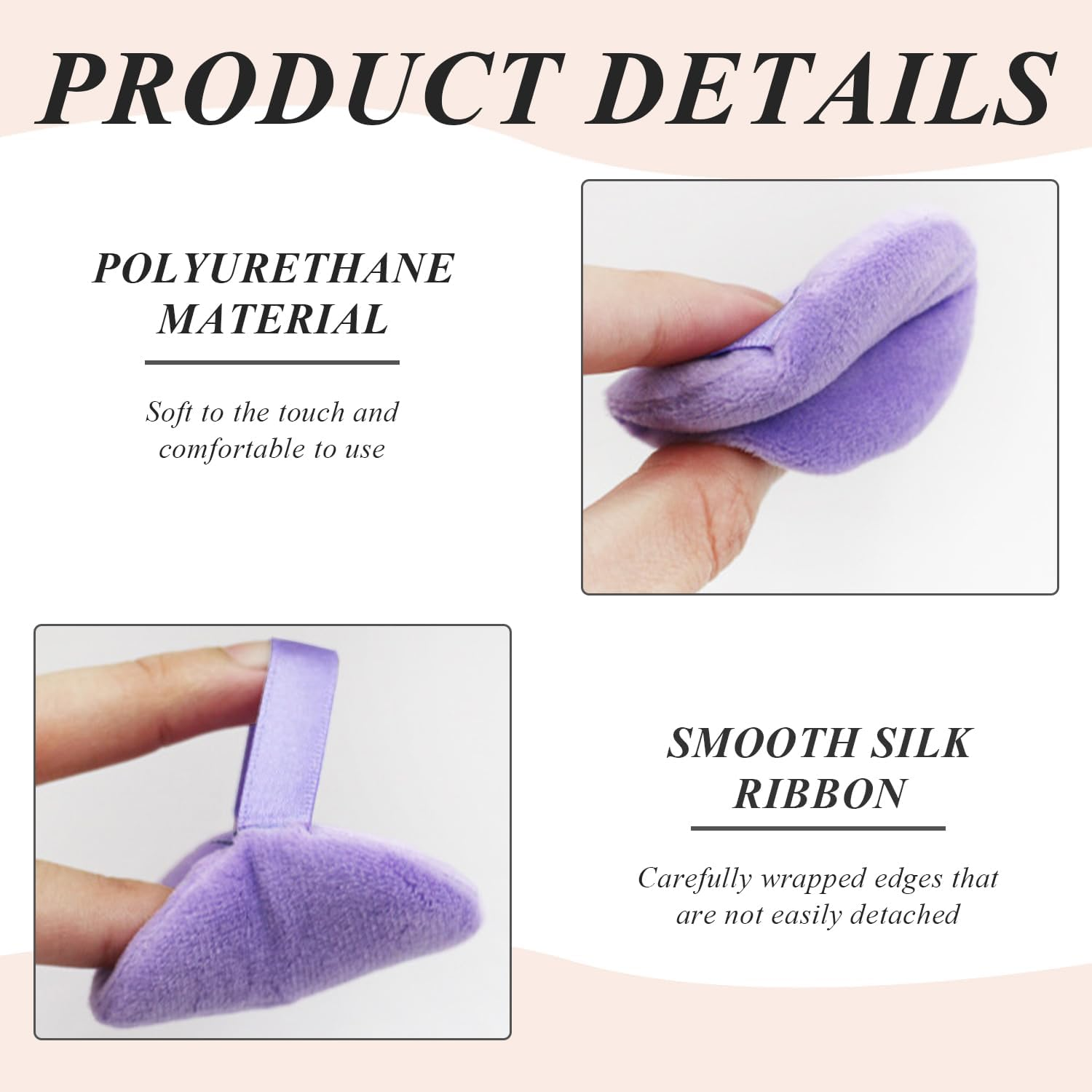 40 Pieces Triangle Puff, Make-Up Sponge, Mini Puff, Make-Up Tools, Portable Puff image number 4