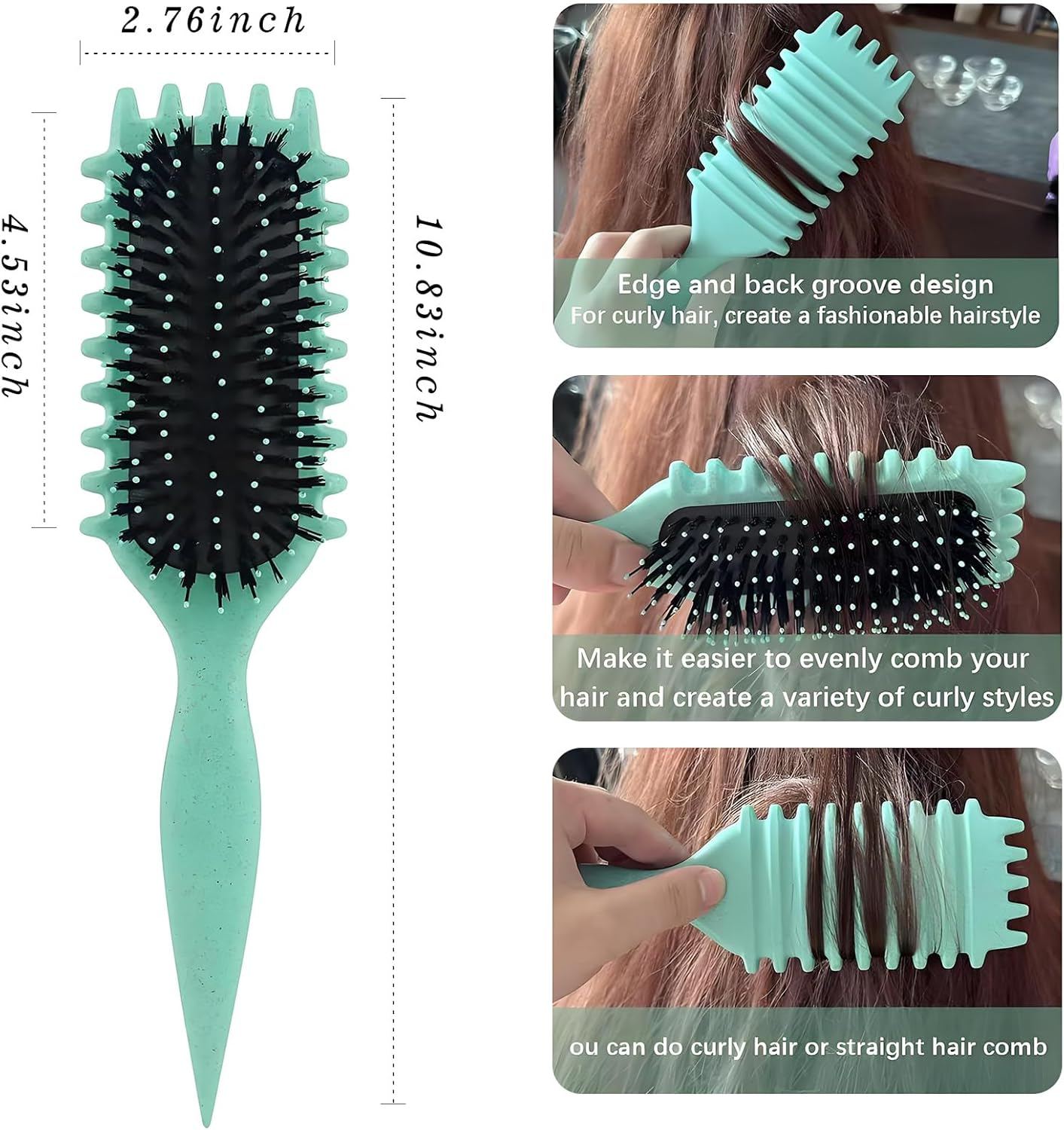 Curly Hair Brush, 2025 Curly Hair Products Curl Defining Brush, Bounce Defining Hair Shaping for Women Men,Idea Gifts for Christmas
