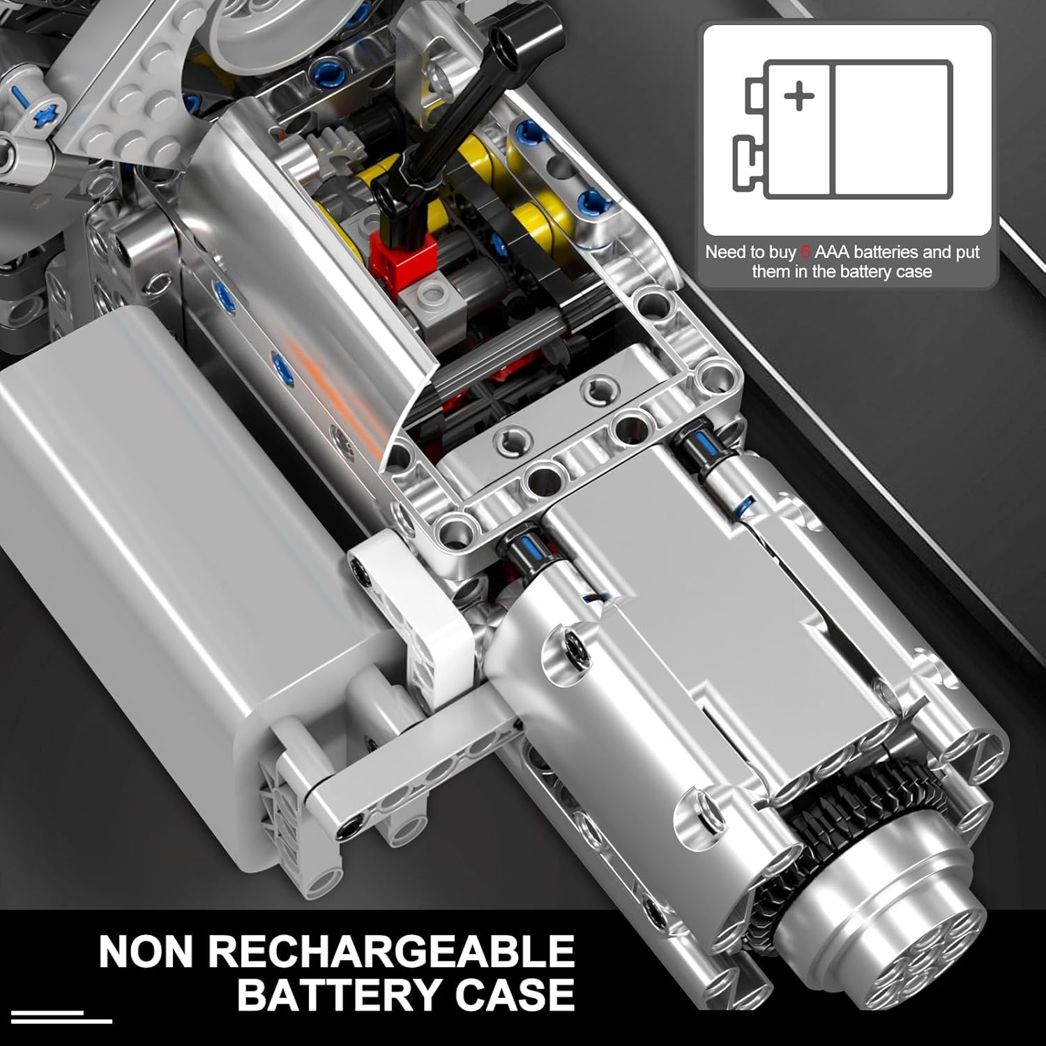 Mould King 10201 W16 Engine Assembly Kit - Build-Your-Own W16 Engine Toy 2024 Pieces, 16-Cylinder Gasoline Car Engine Replica Model Kit for Kids/Teens Ages 10+ image number 4